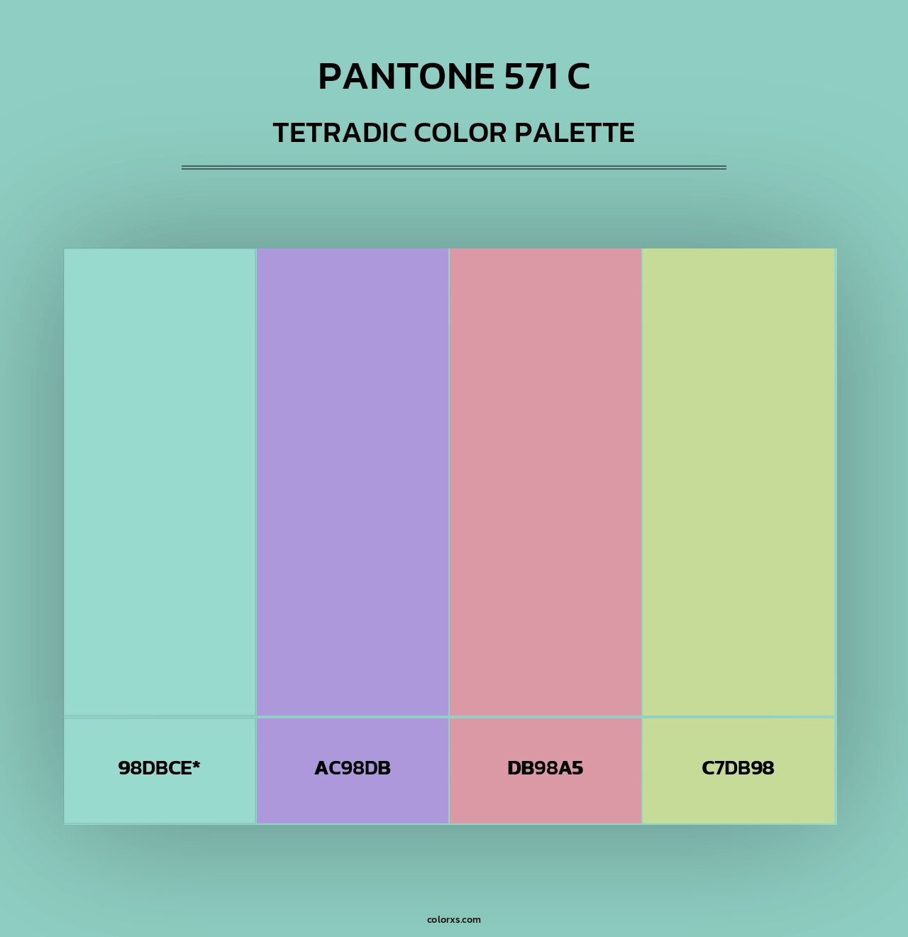 PANTONE 571 C - Tetradic Color Palette