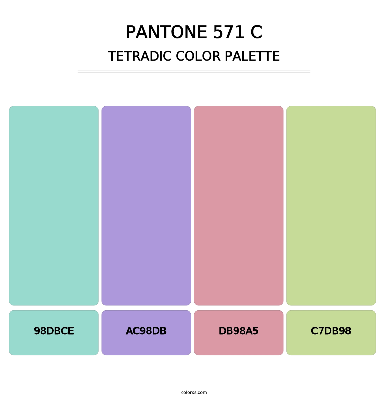 PANTONE 571 C - Tetradic Color Palette