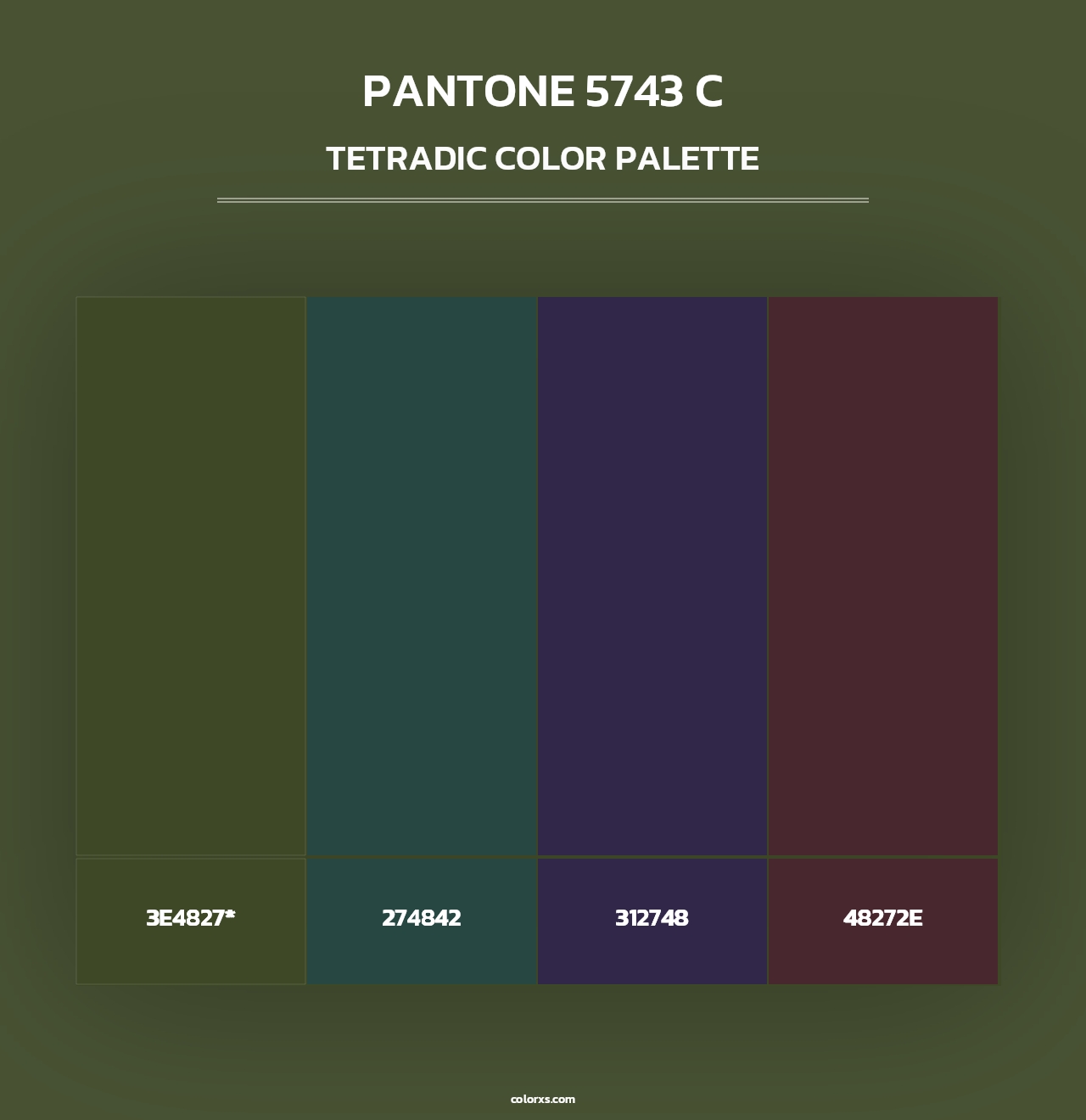 PANTONE 5743 C - Tetradic Color Palette