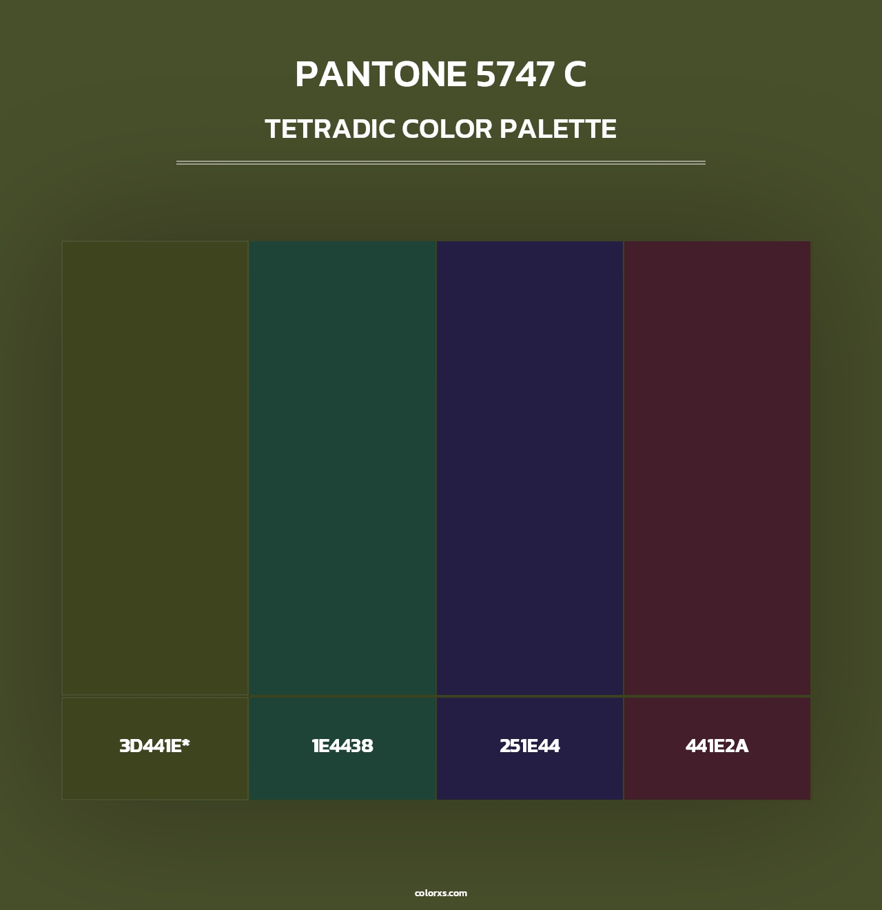 PANTONE 5747 C - Tetradic Color Palette