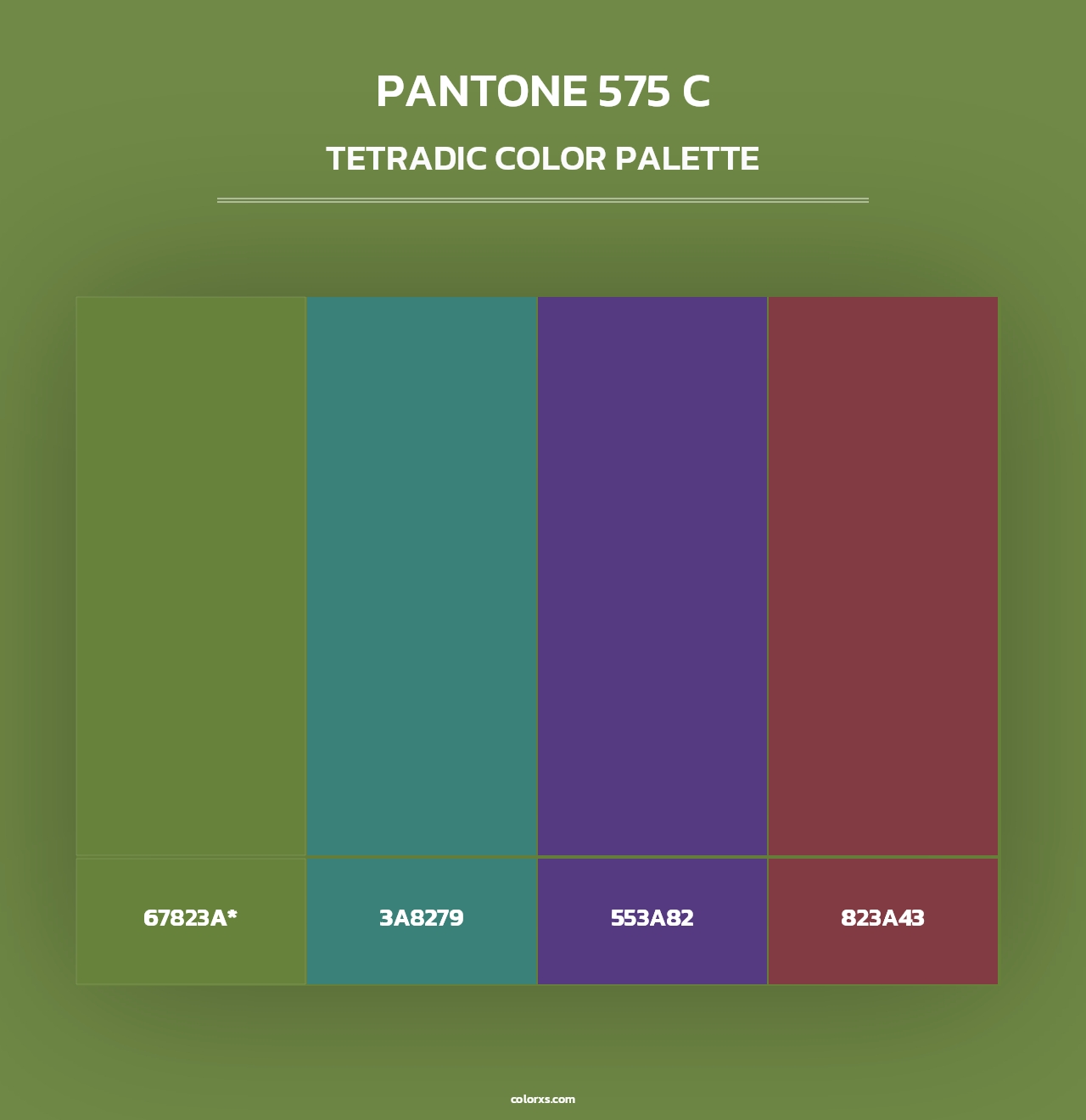PANTONE 575 C - Tetradic Color Palette