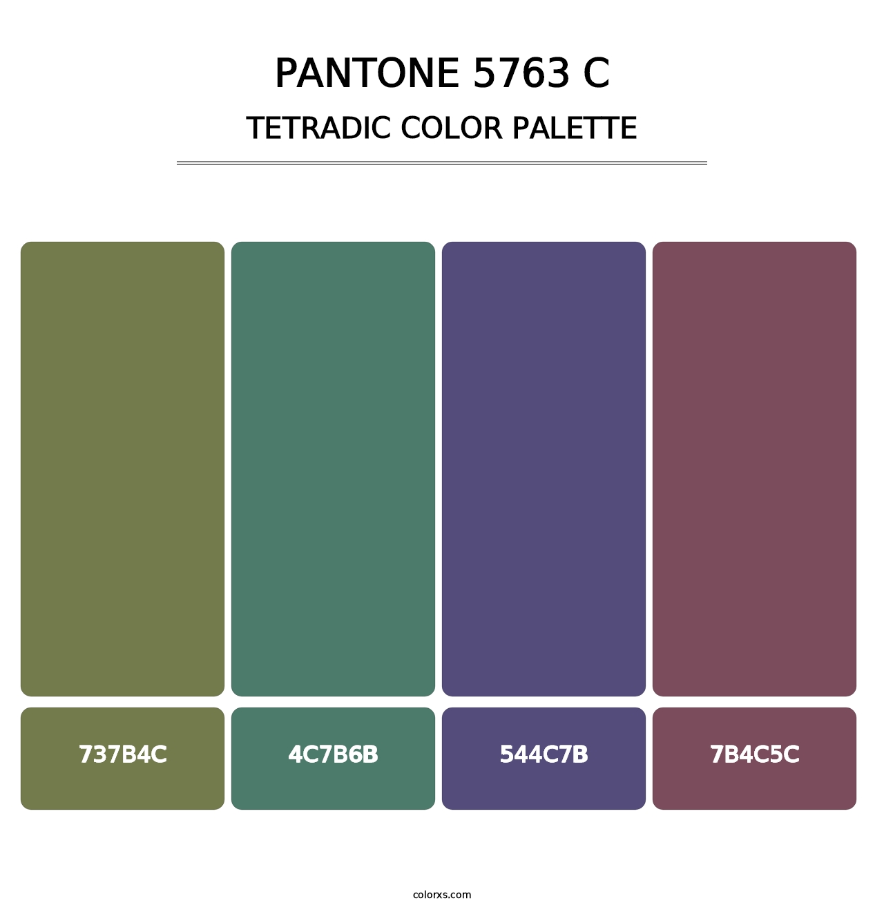 PANTONE 5763 C - Tetradic Color Palette