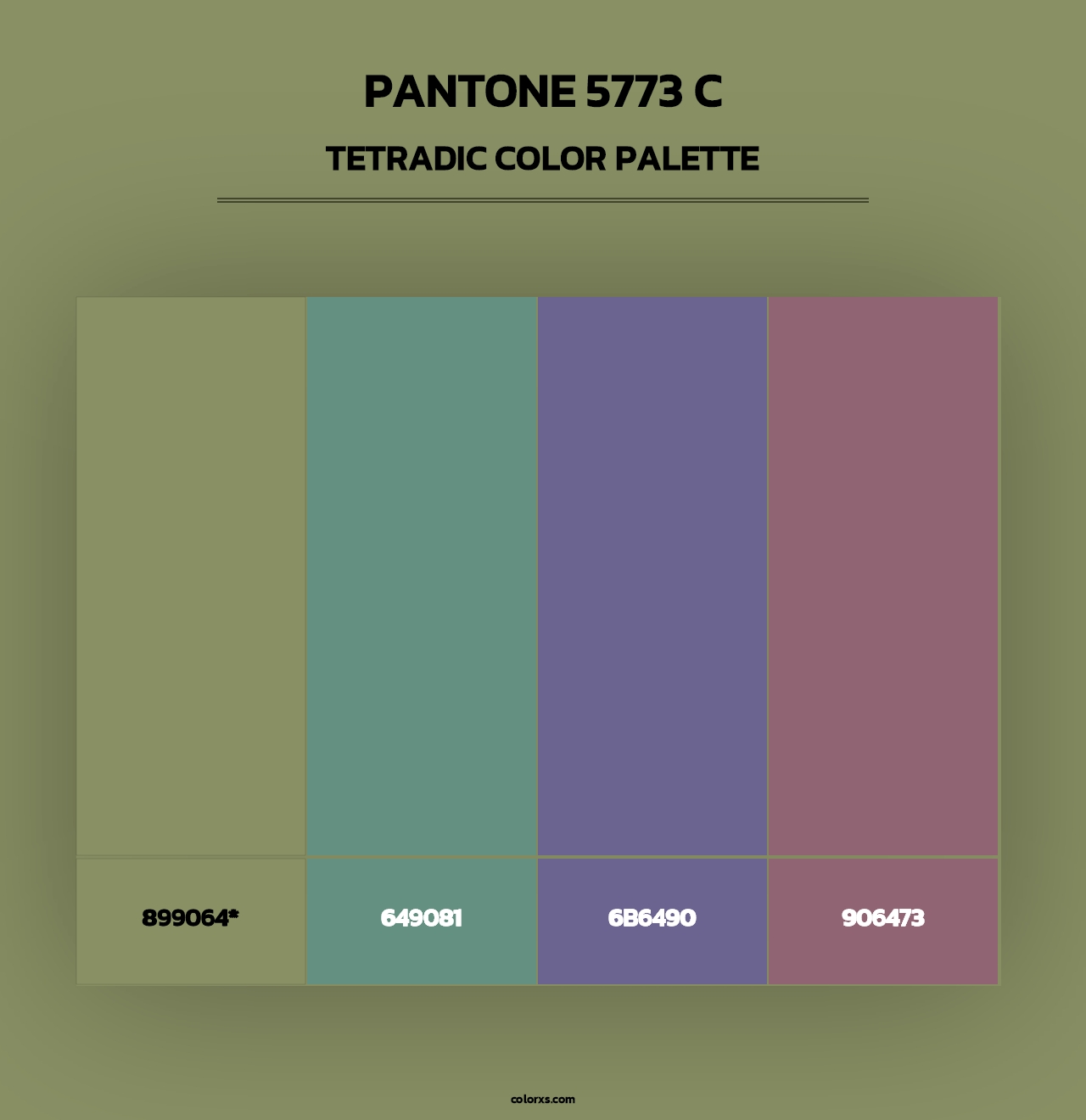 PANTONE 5773 C - Tetradic Color Palette
