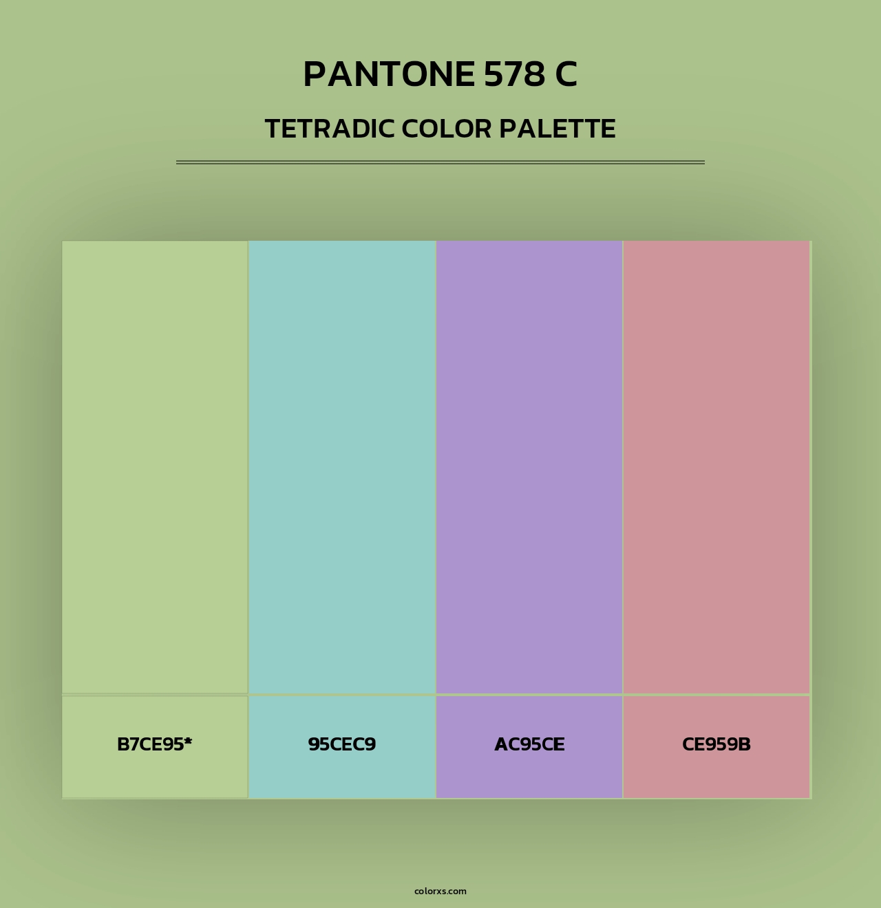 PANTONE 578 C - Tetradic Color Palette