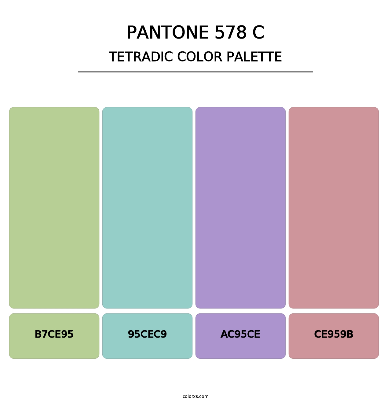 PANTONE 578 C - Tetradic Color Palette