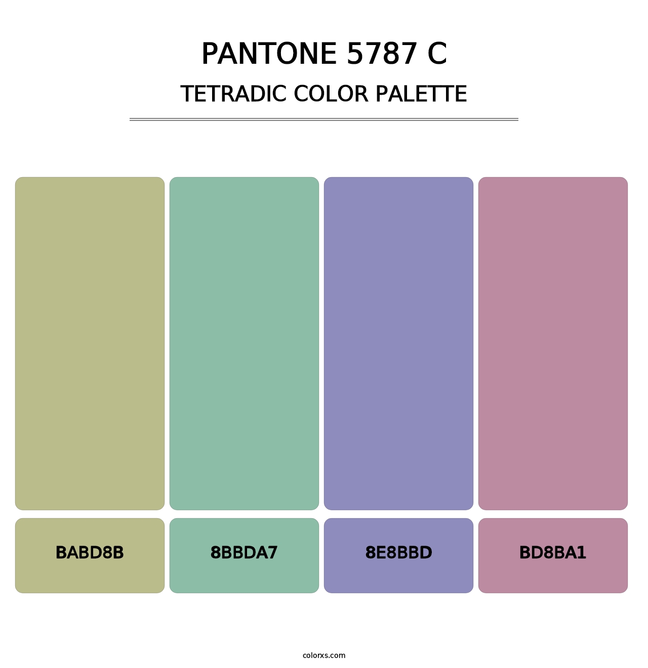 PANTONE 5787 C - Tetradic Color Palette