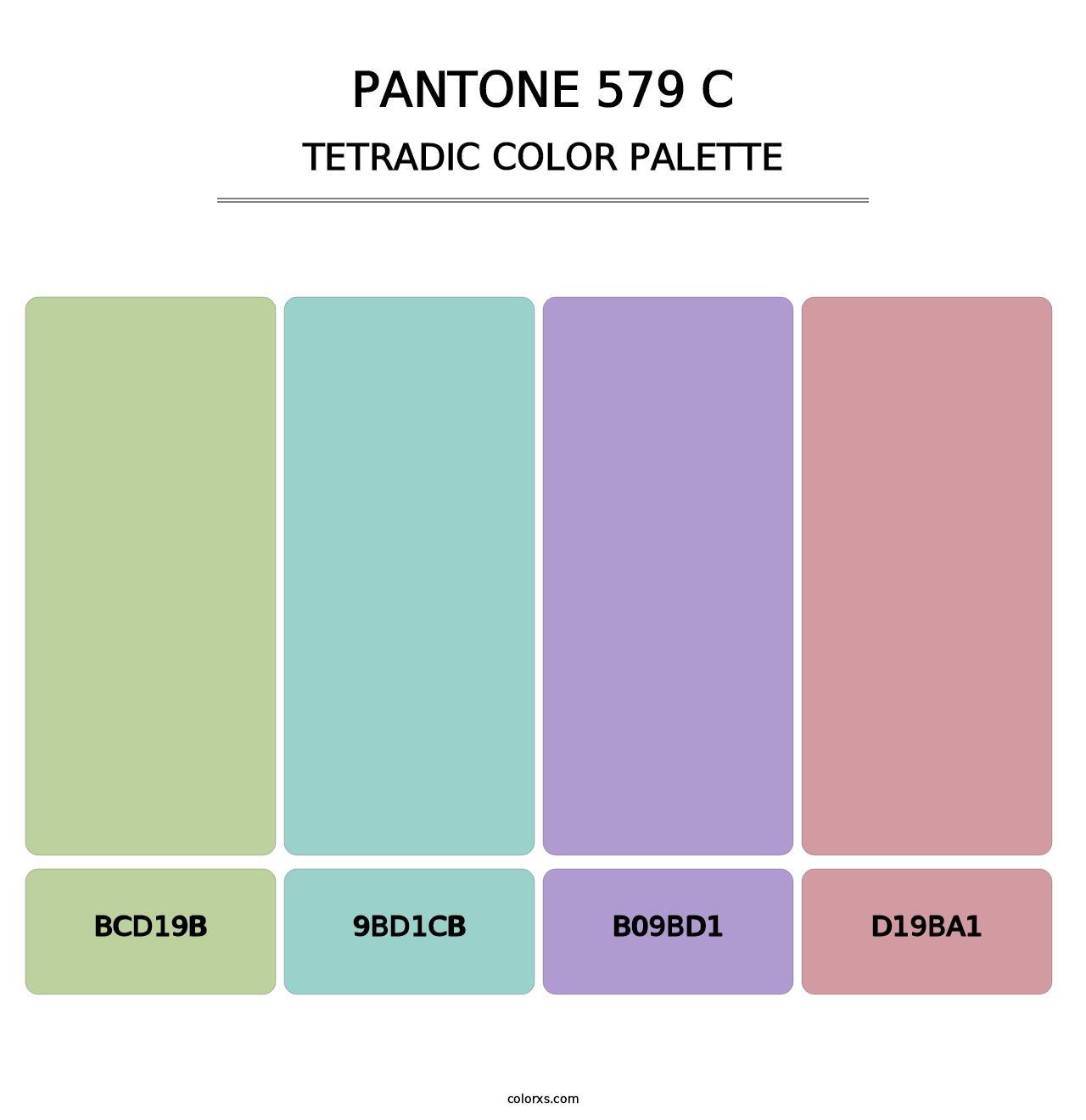 PANTONE 579 C - Tetradic Color Palette