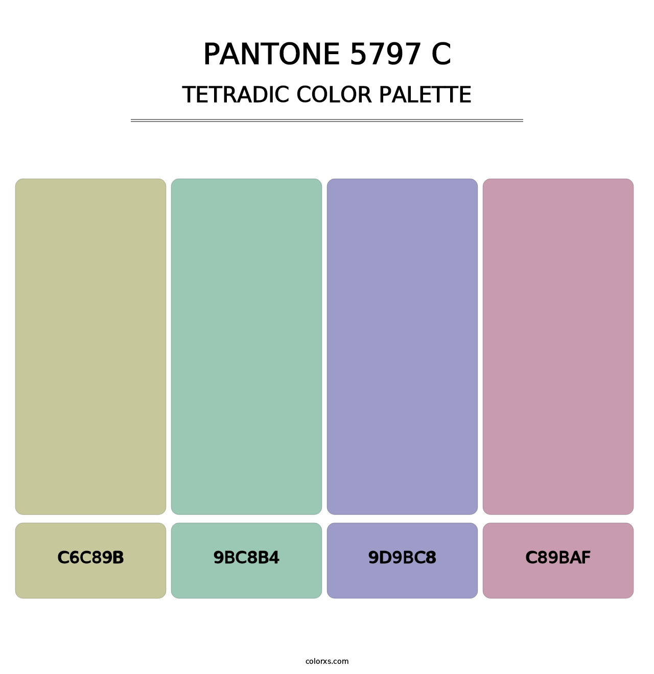 PANTONE 5797 C - Tetradic Color Palette
