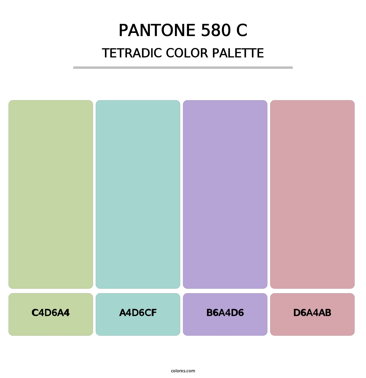 PANTONE 580 C - Tetradic Color Palette