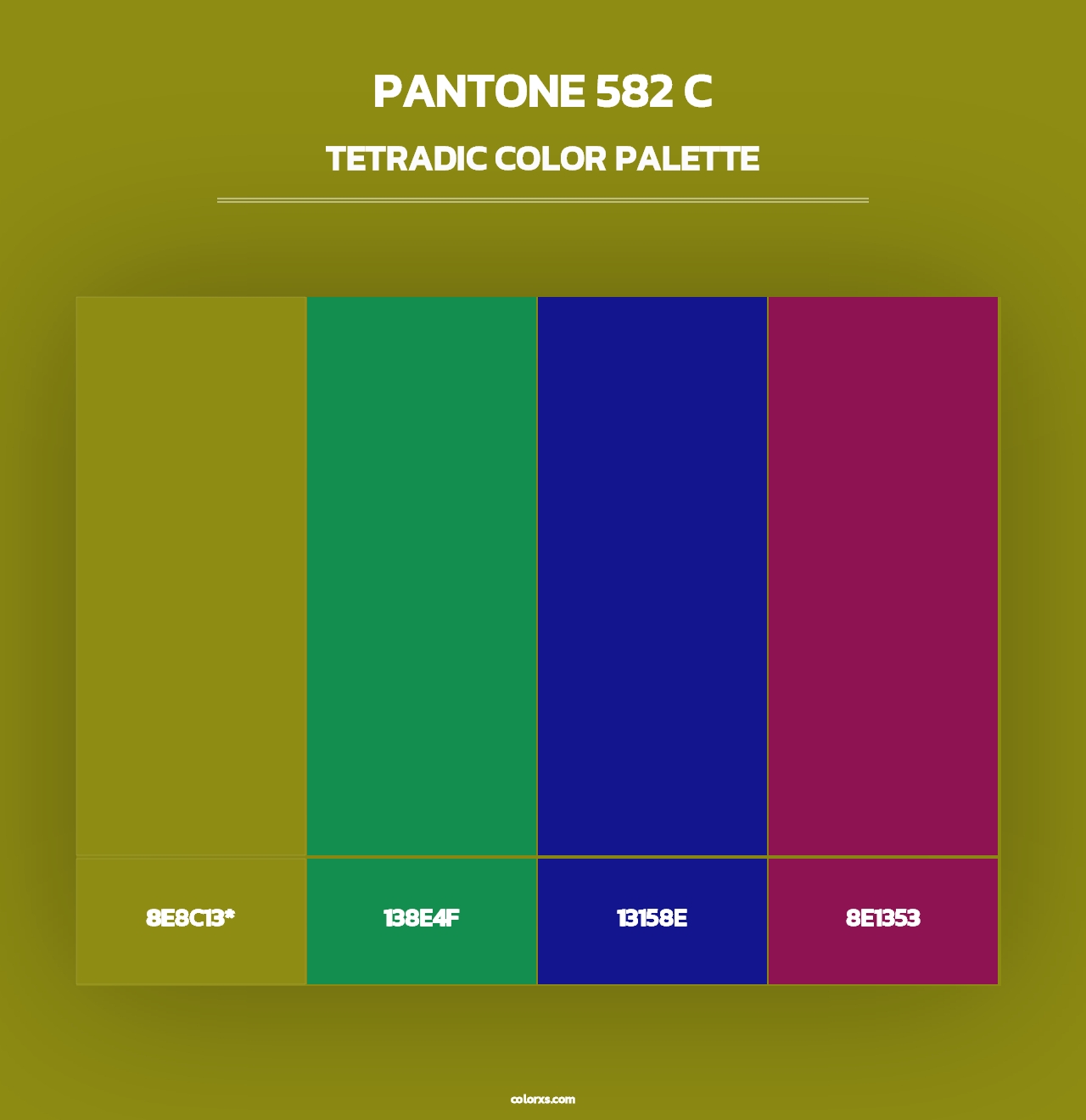PANTONE 582 C - Tetradic Color Palette