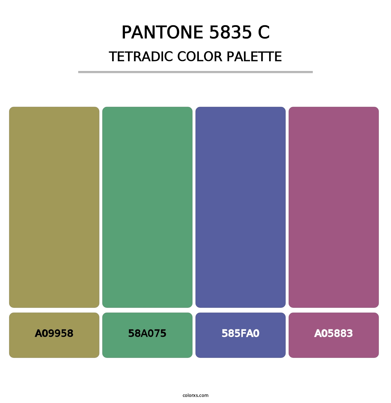 PANTONE 5835 C - Tetradic Color Palette
