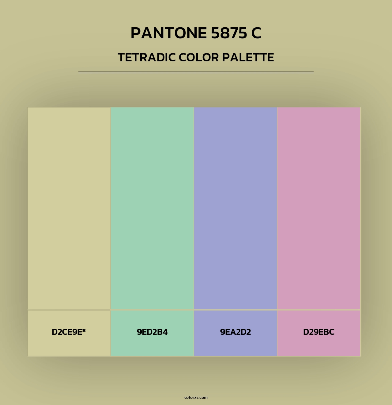 PANTONE 5875 C - Tetradic Color Palette