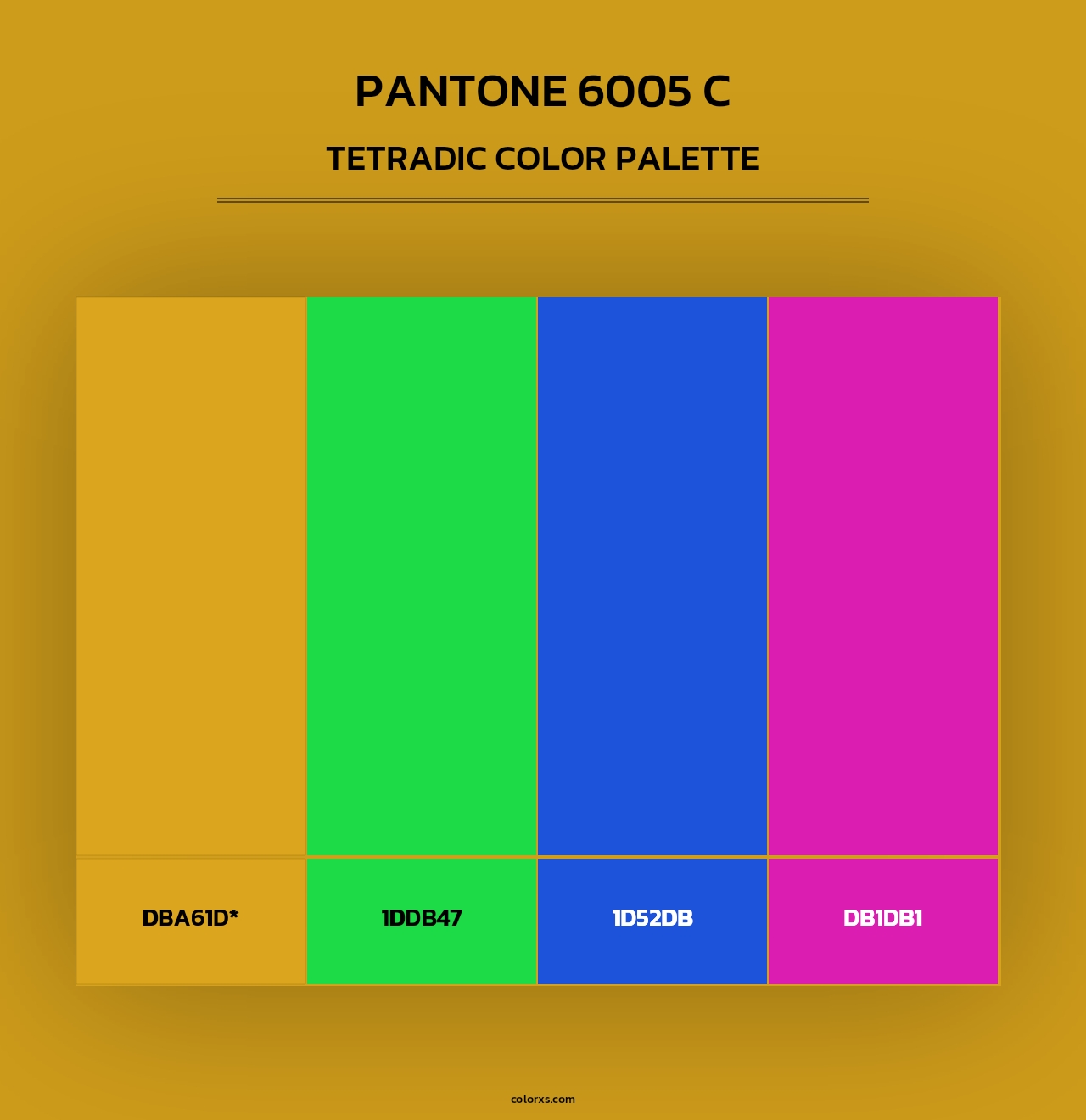 PANTONE 6005 C - Tetradic Color Palette