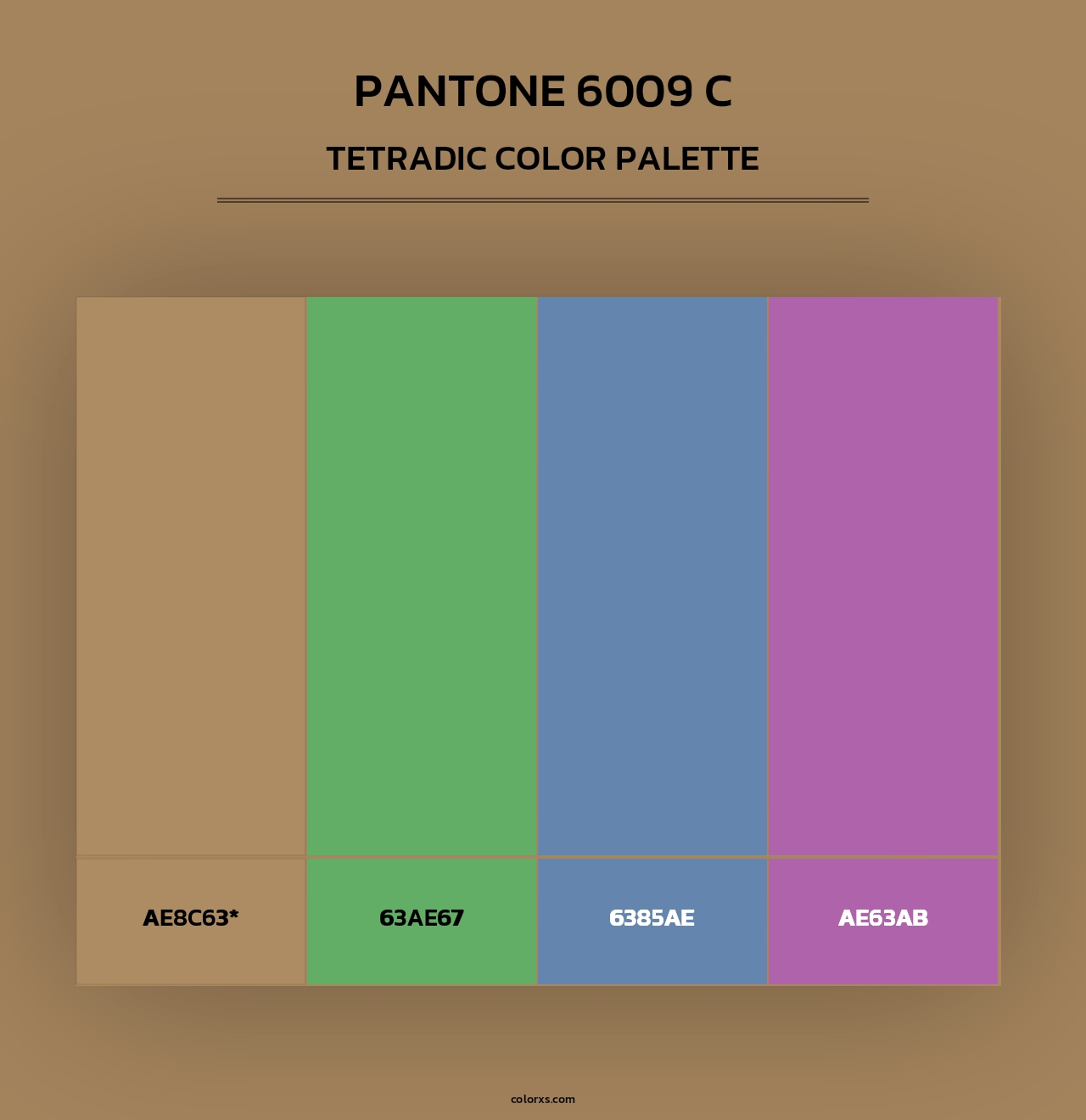 PANTONE 6009 C - Tetradic Color Palette