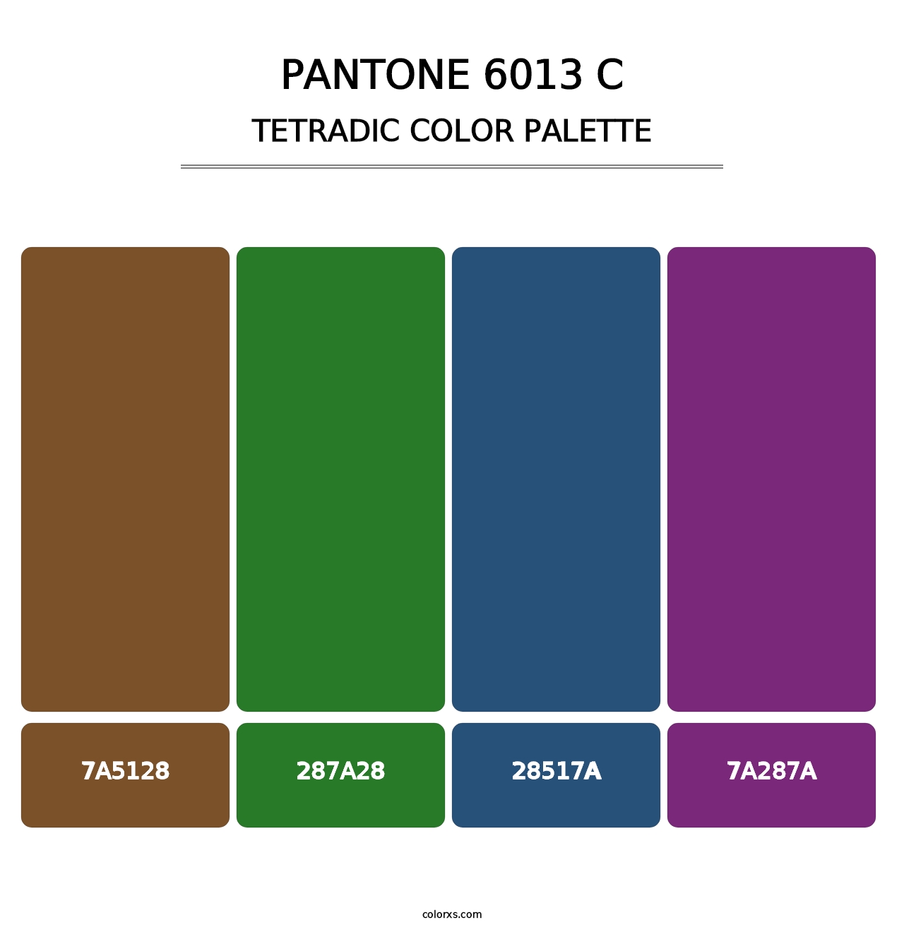 PANTONE 6013 C - Tetradic Color Palette