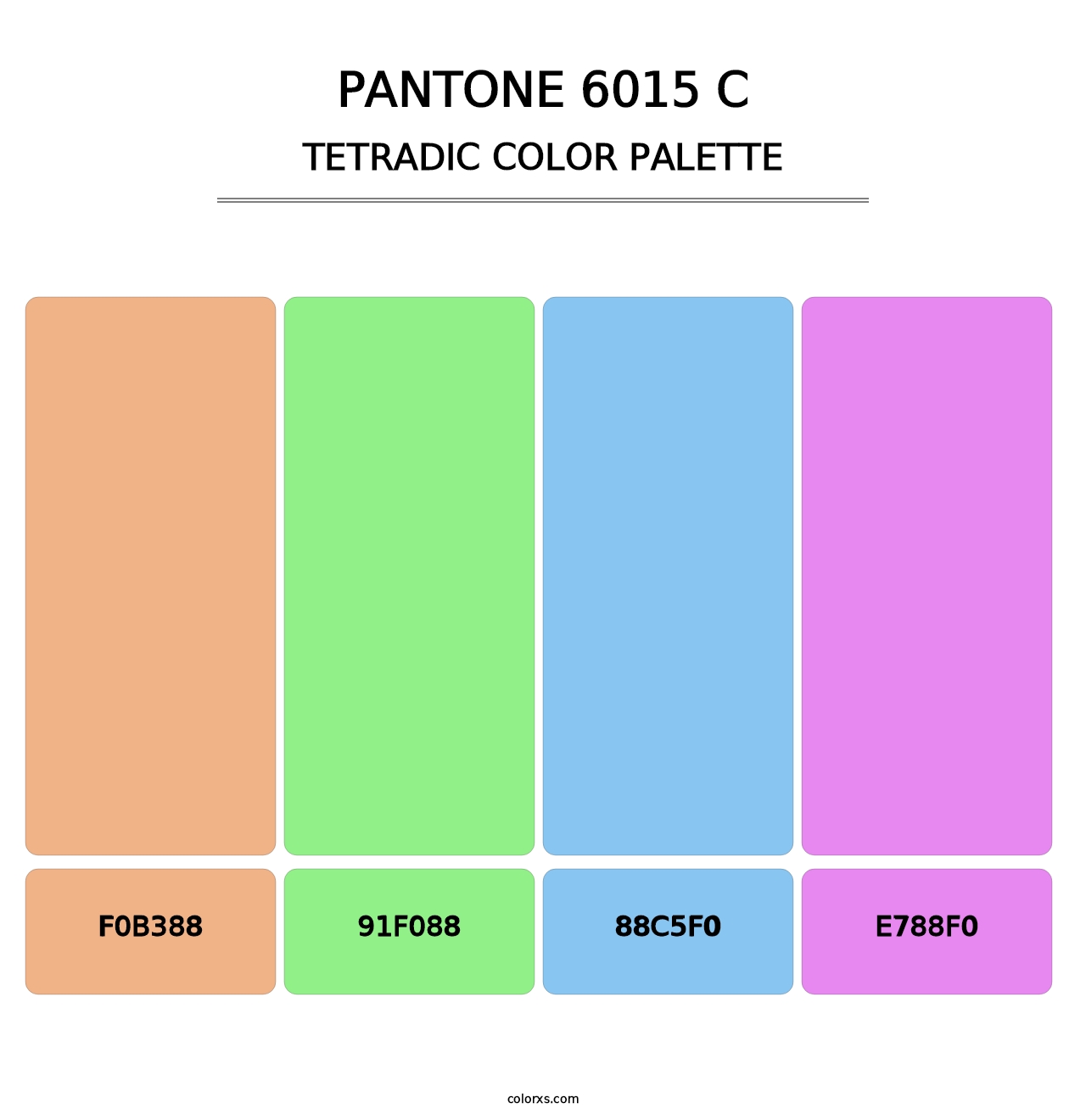 PANTONE 6015 C - Tetradic Color Palette