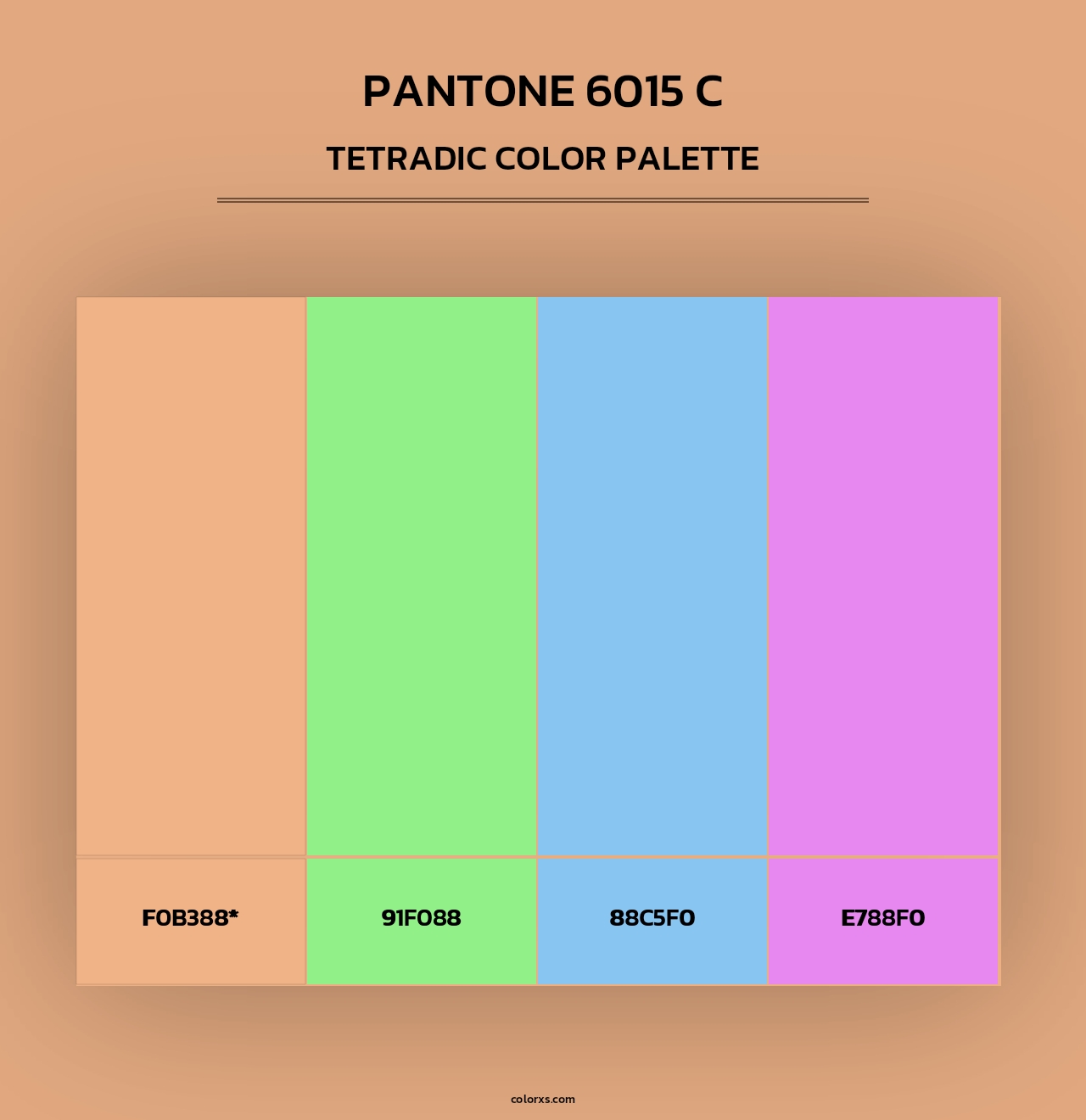 PANTONE 6015 C - Tetradic Color Palette