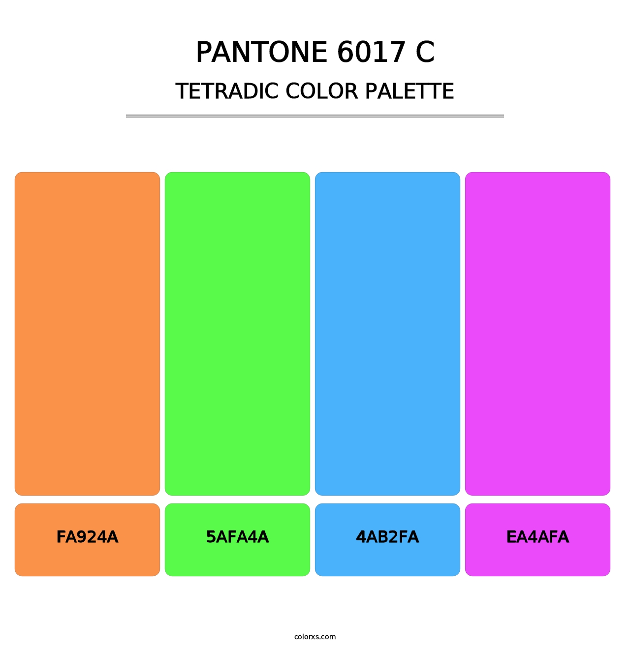 PANTONE 6017 C - Tetradic Color Palette