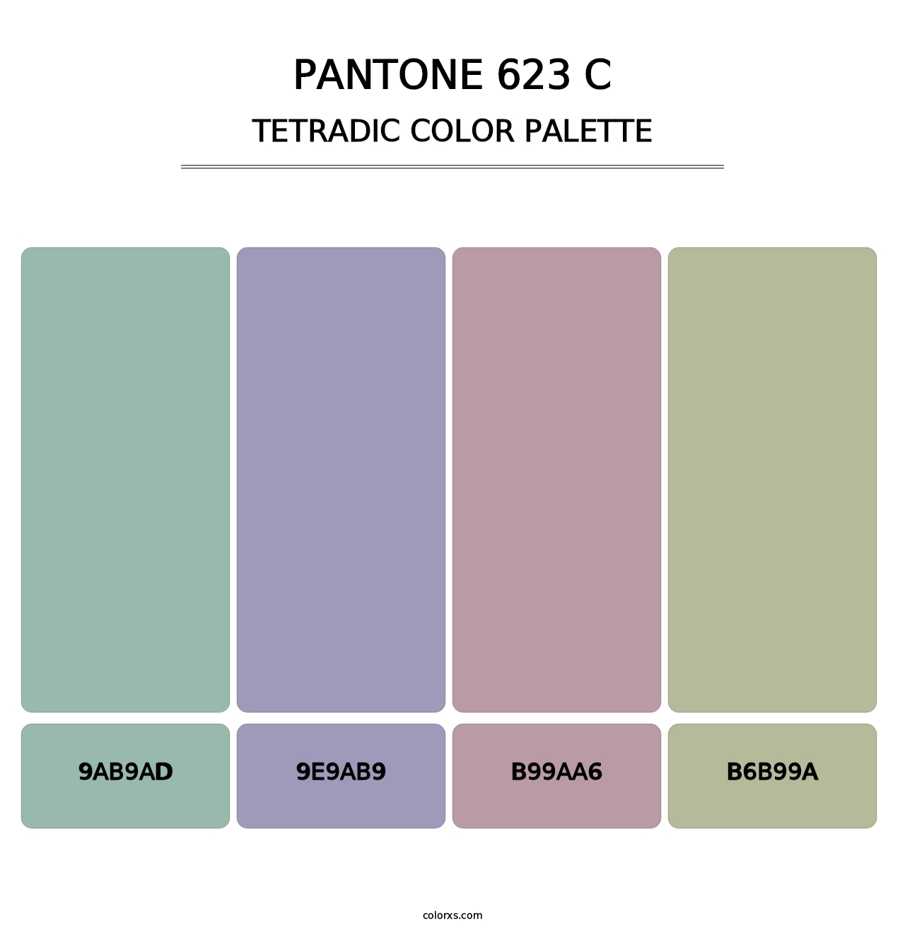PANTONE 623 C - Tetradic Color Palette