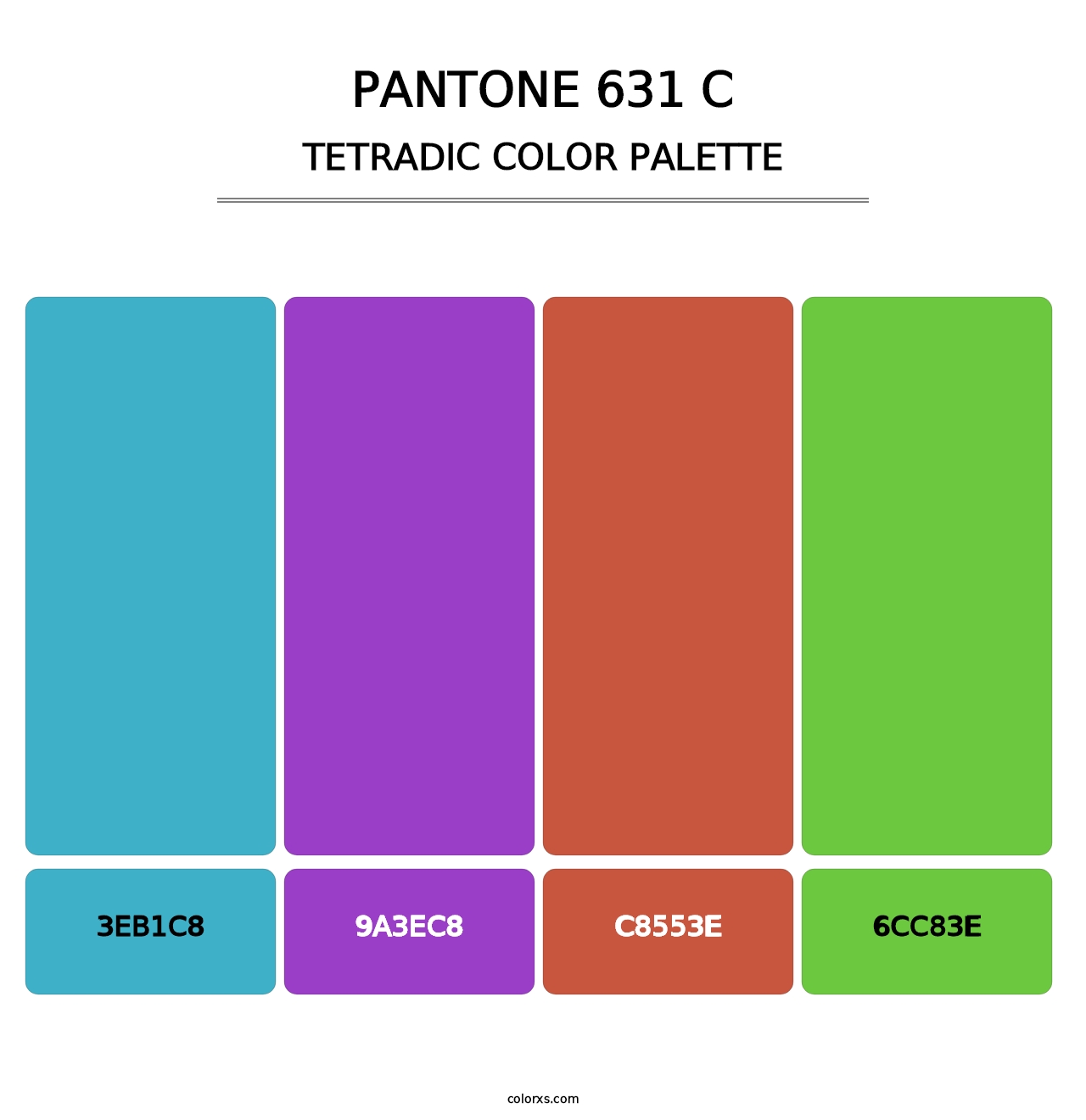 PANTONE 631 C - Tetradic Color Palette