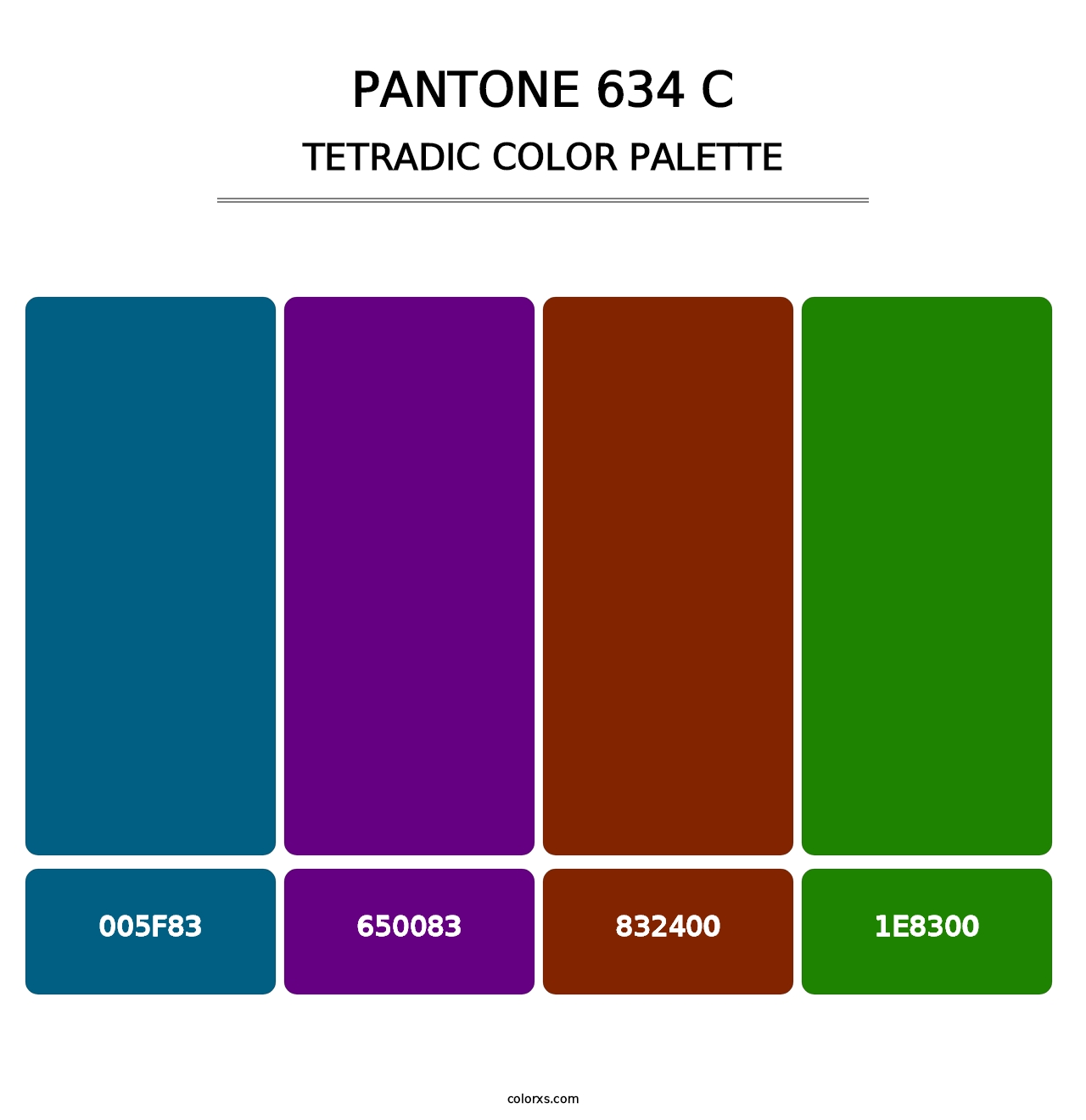 PANTONE 634 C - Tetradic Color Palette