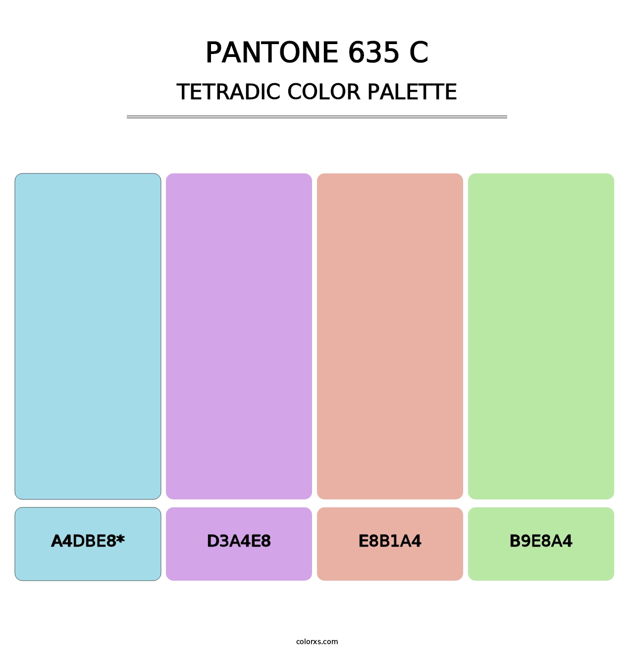 PANTONE 635 C - Tetradic Color Palette