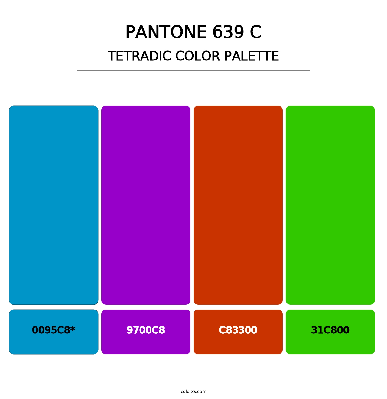 PANTONE 639 C - Tetradic Color Palette
