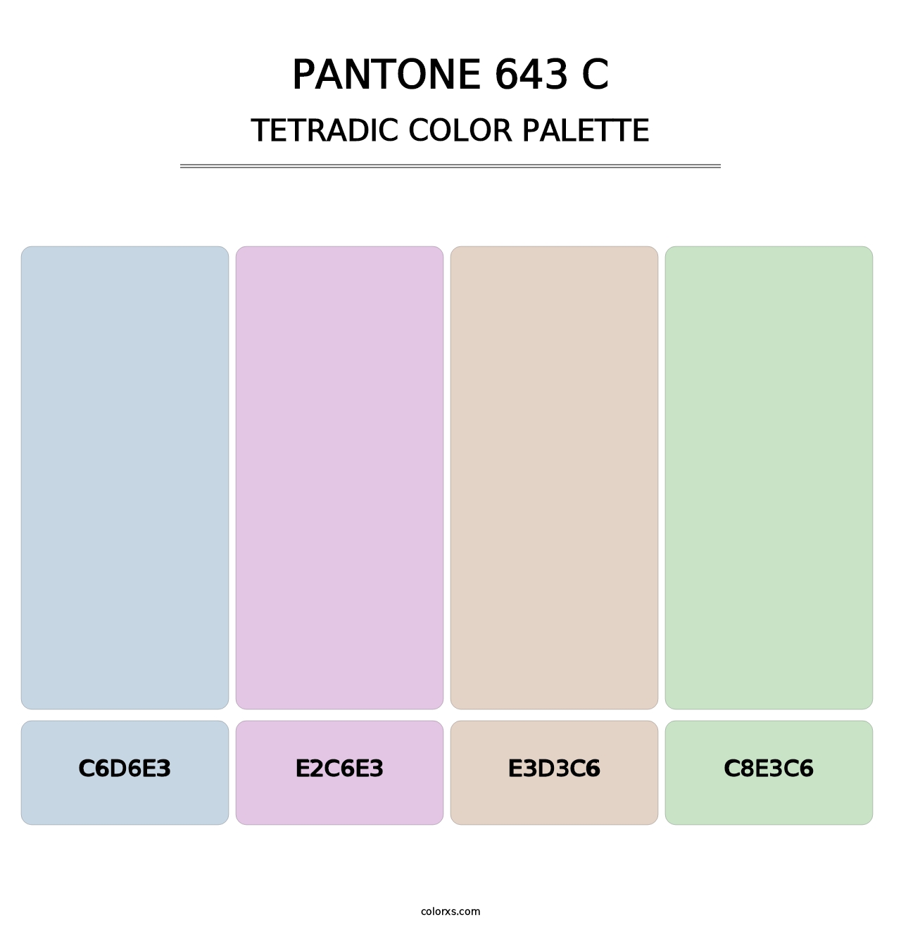 PANTONE 643 C - Tetradic Color Palette