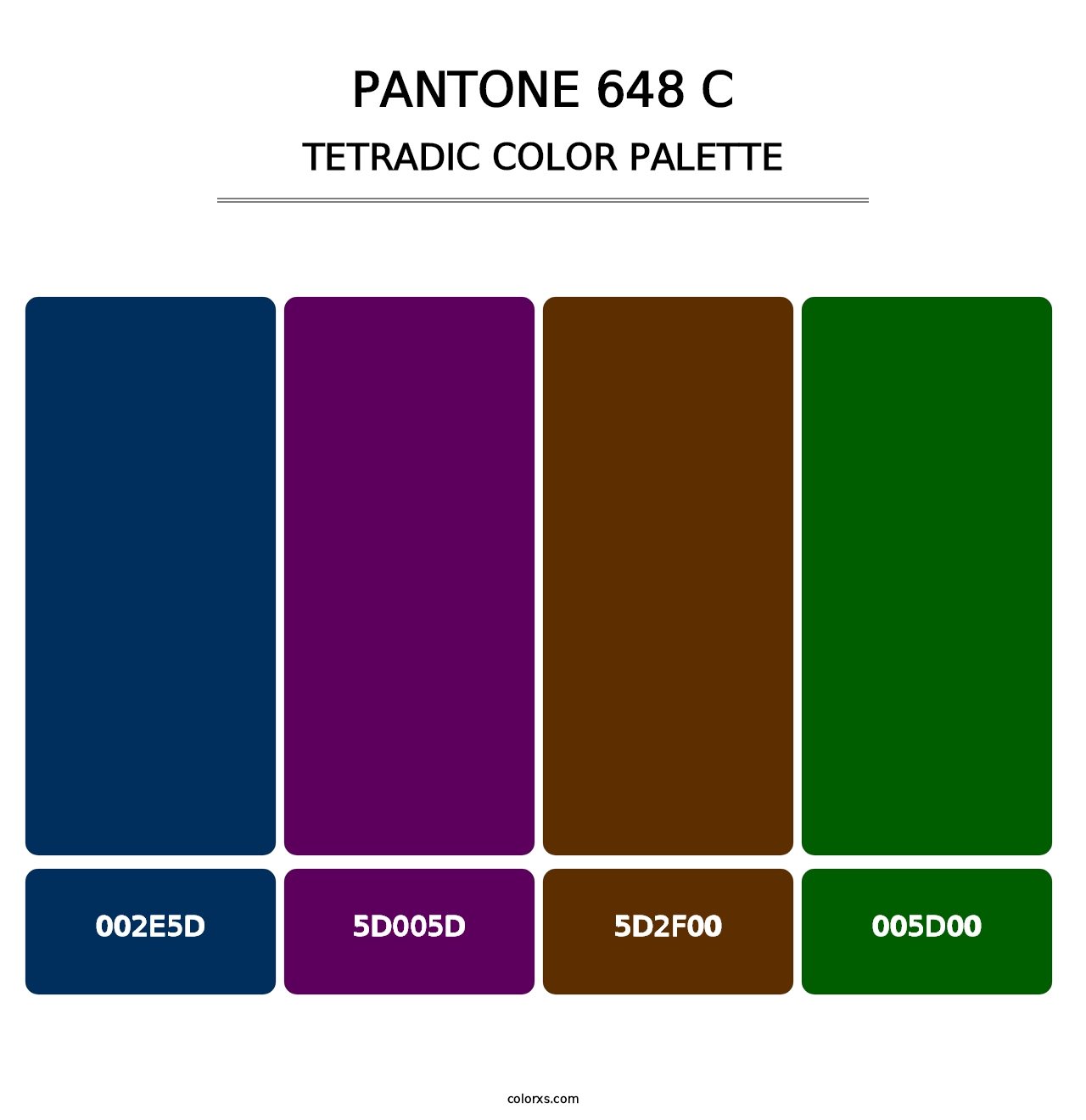 PANTONE 648 C - Tetradic Color Palette