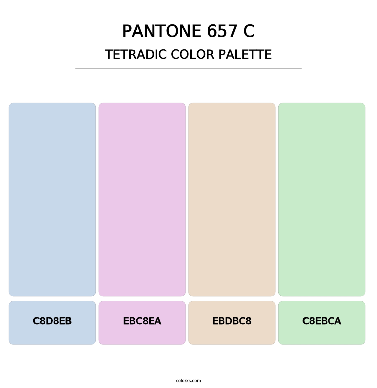 PANTONE 657 C - Tetradic Color Palette