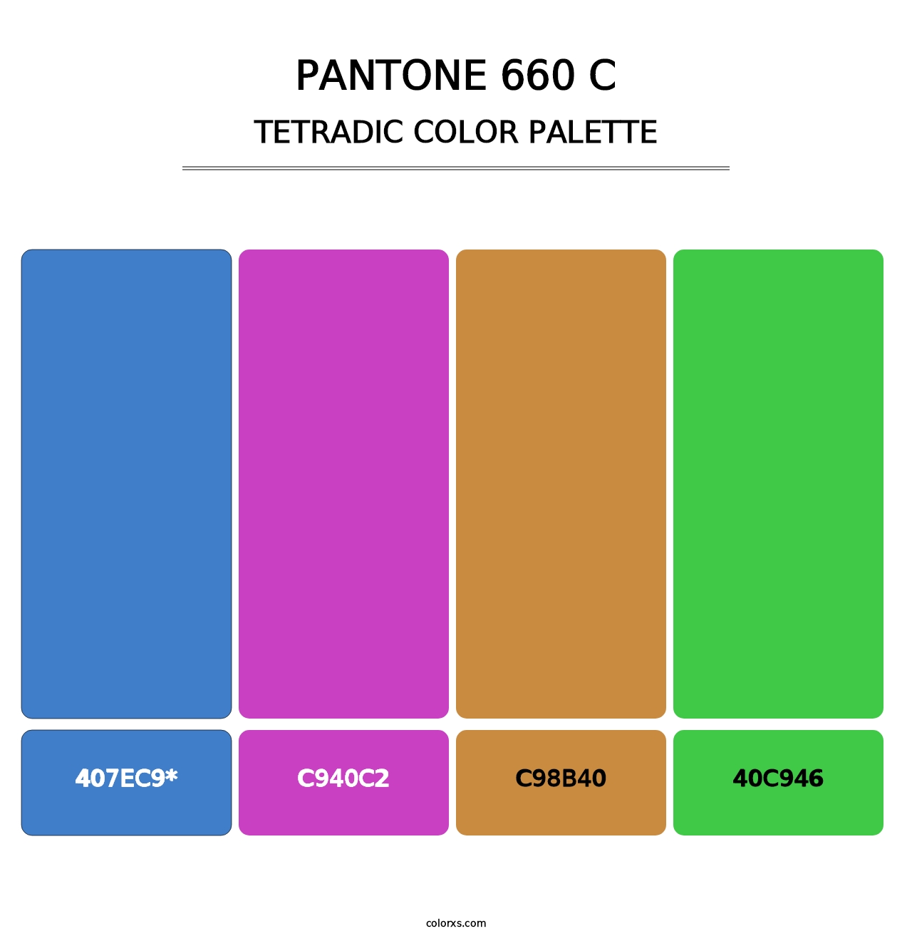 PANTONE 660 C - Tetradic Color Palette