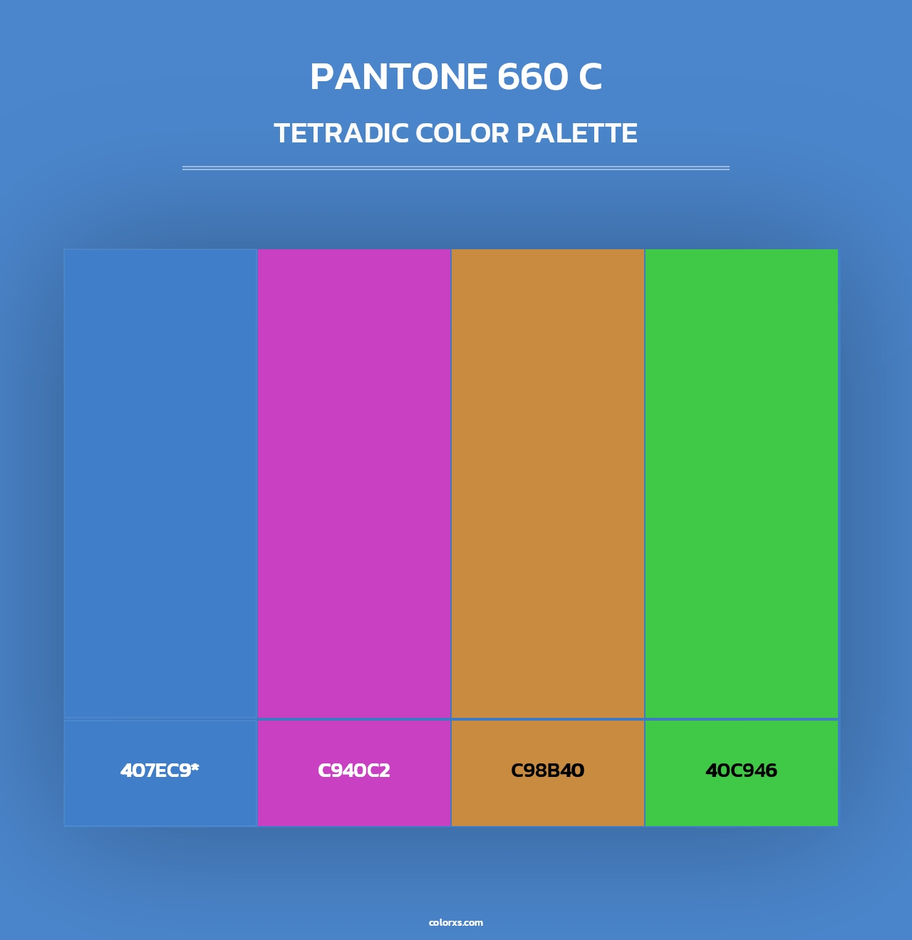 PANTONE 660 C - Tetradic Color Palette