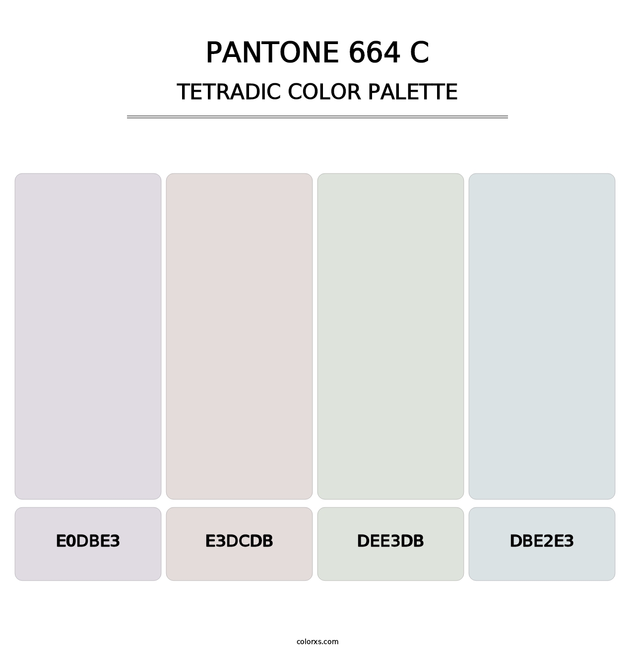 PANTONE 664 C - Tetradic Color Palette