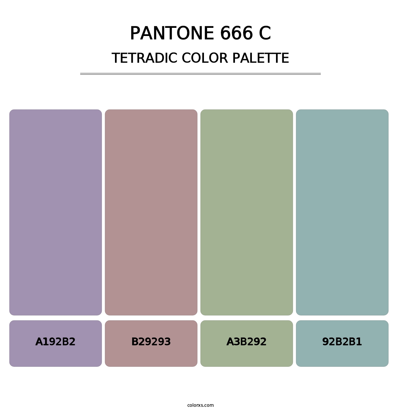 PANTONE 666 C - Tetradic Color Palette