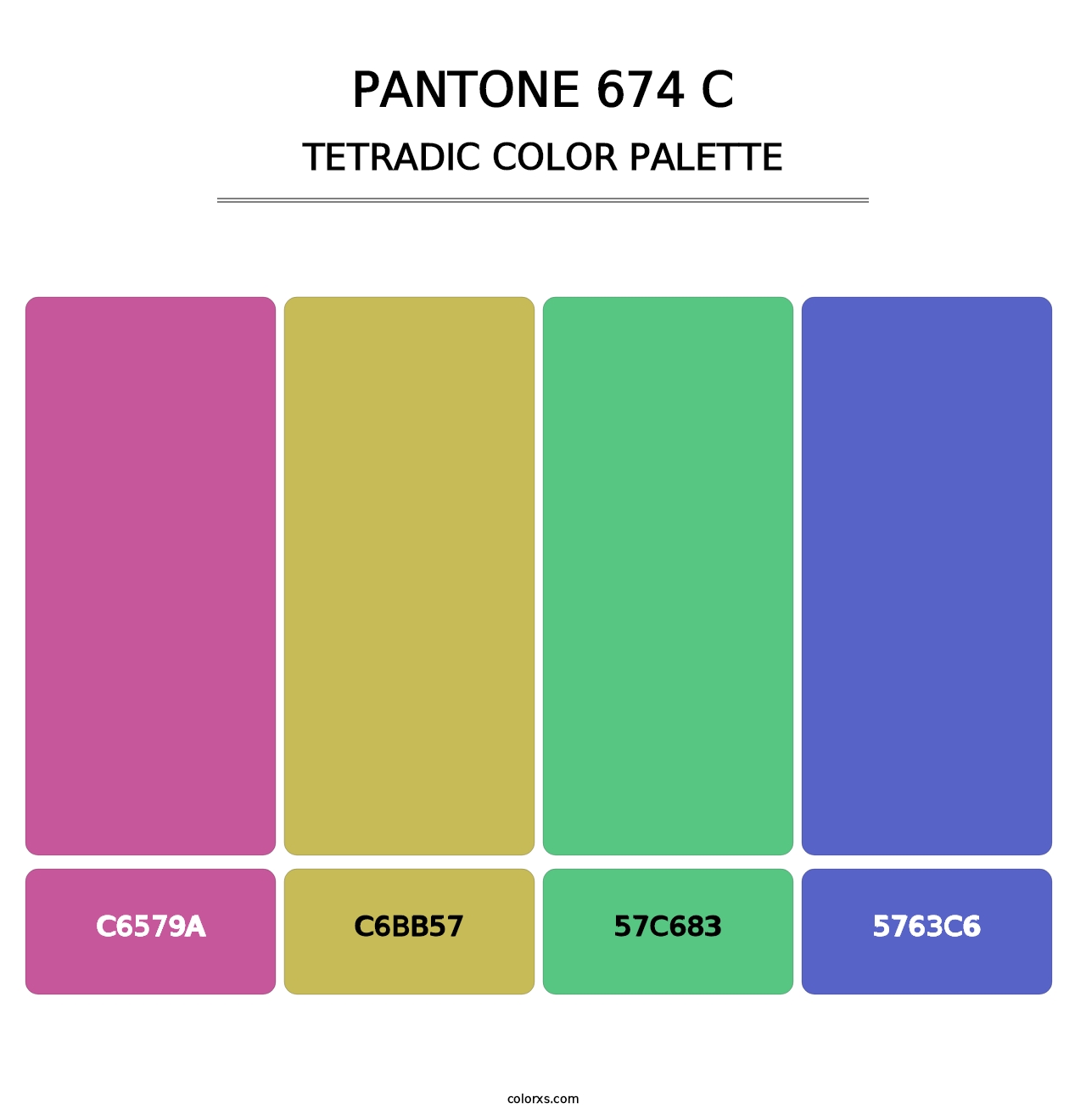 PANTONE 674 C - Tetradic Color Palette