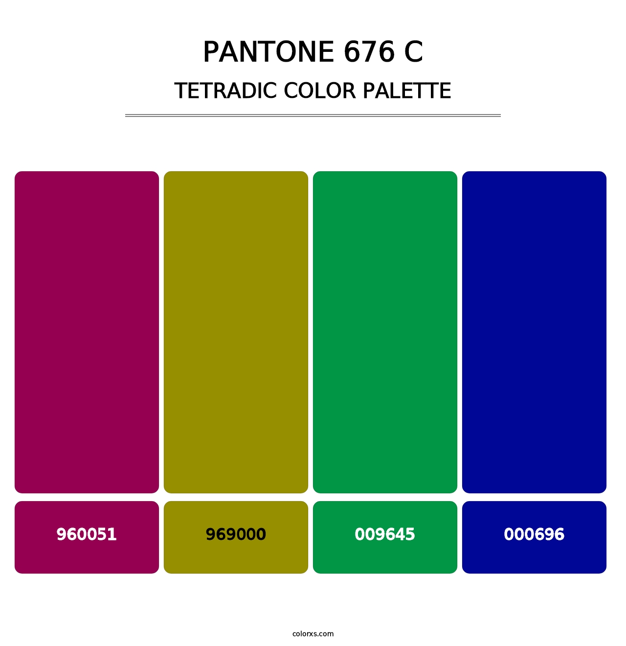 PANTONE 676 C - Tetradic Color Palette