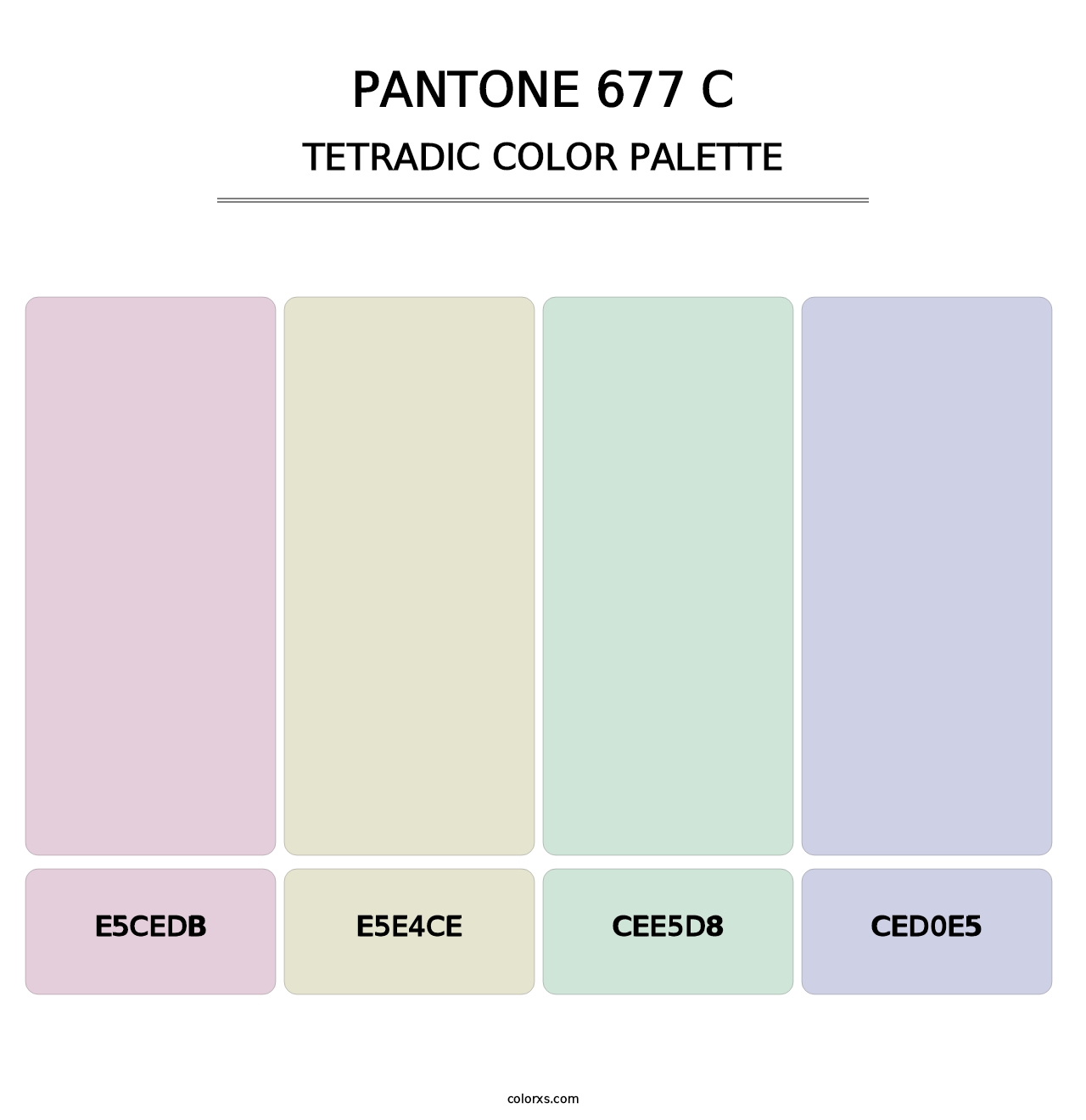 PANTONE 677 C - Tetradic Color Palette