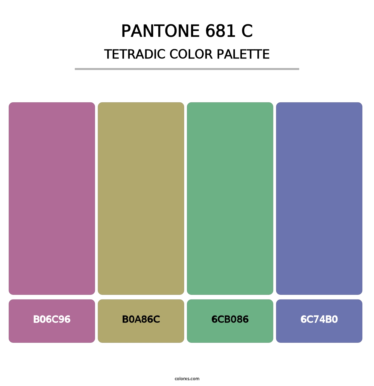 PANTONE 681 C - Tetradic Color Palette