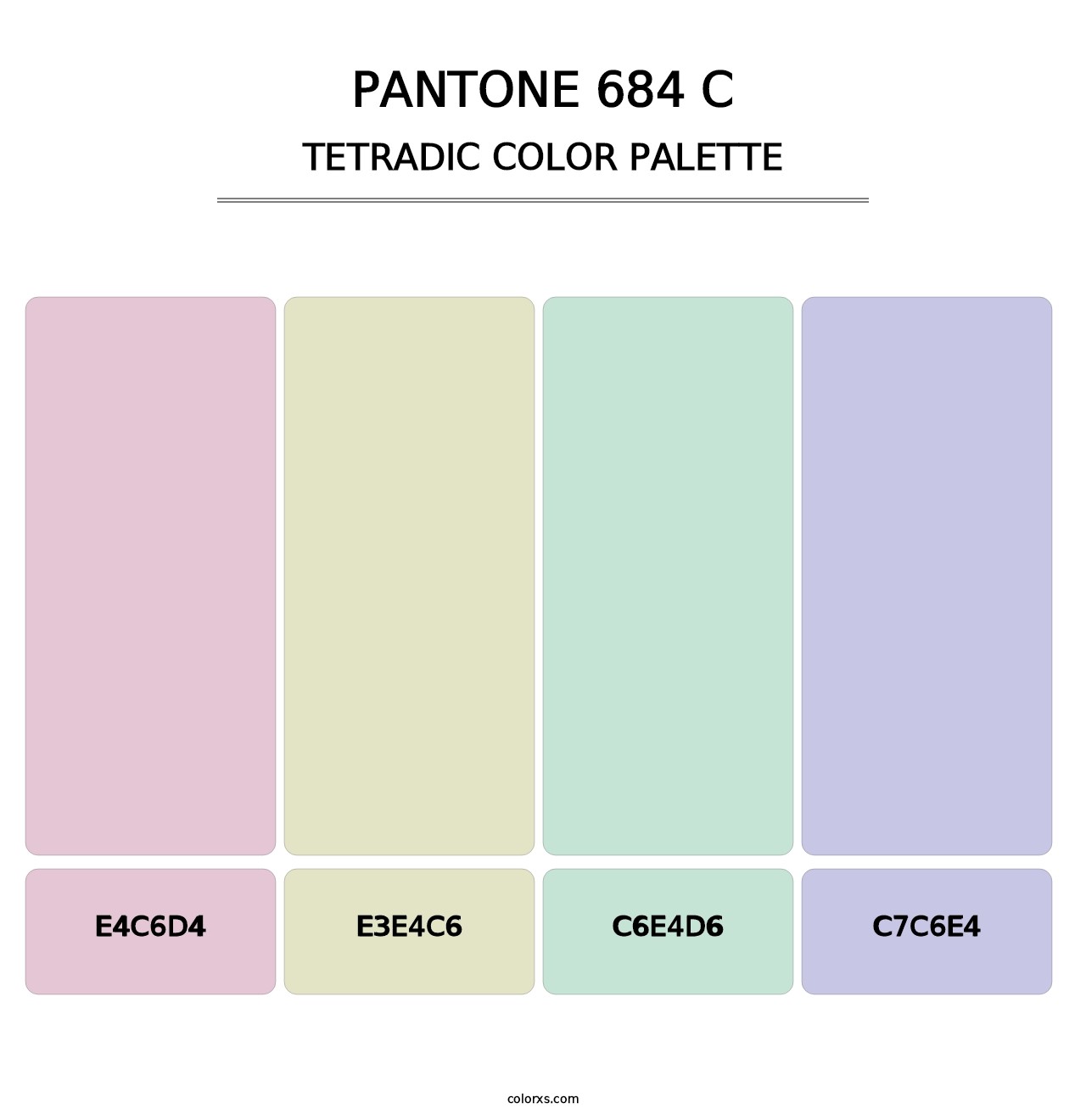 PANTONE 684 C - Tetradic Color Palette