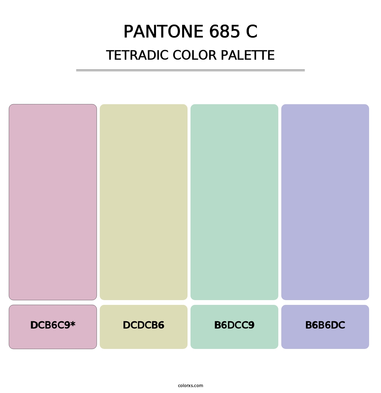 PANTONE 685 C - Tetradic Color Palette