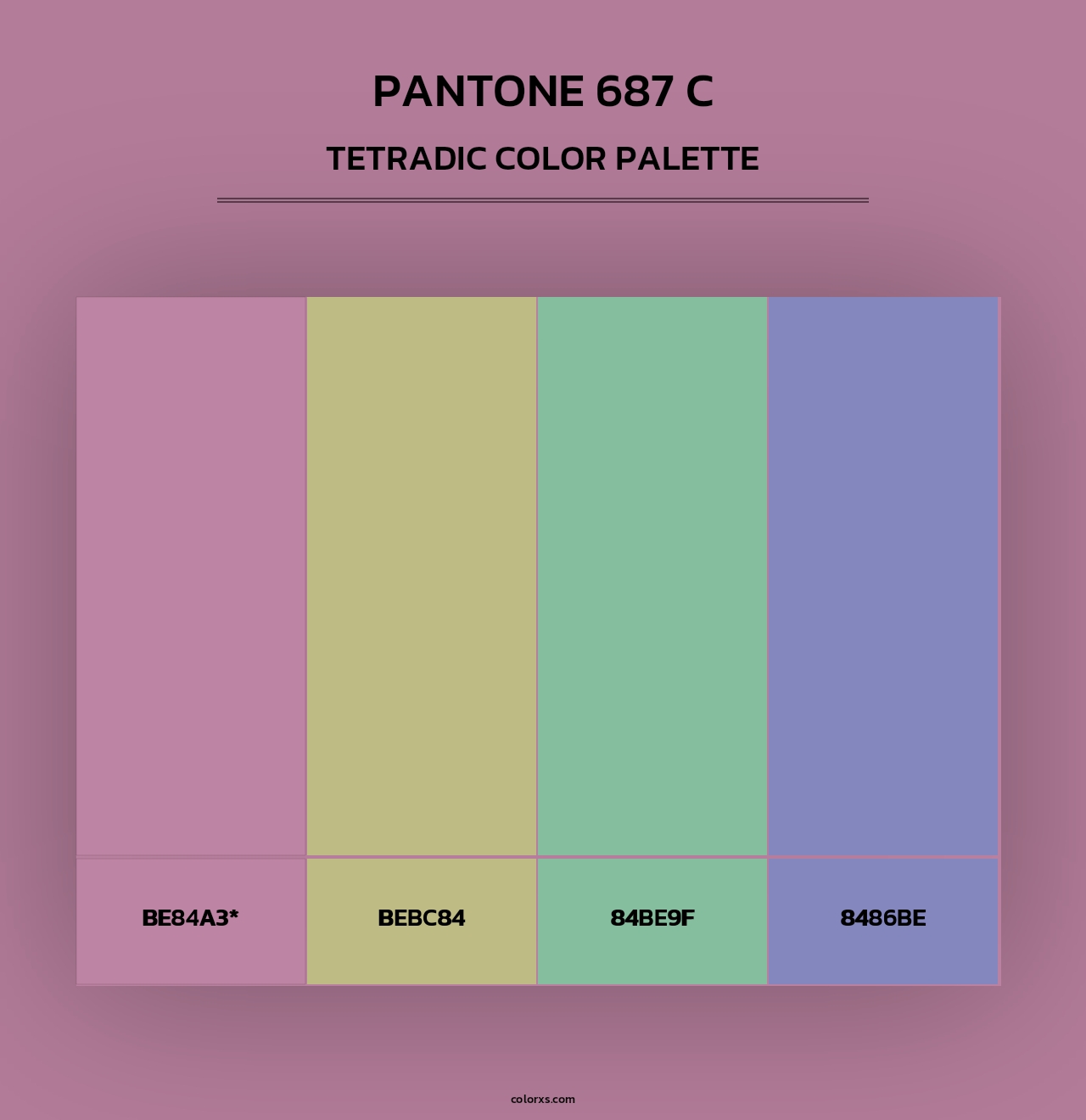 PANTONE 687 C - Tetradic Color Palette