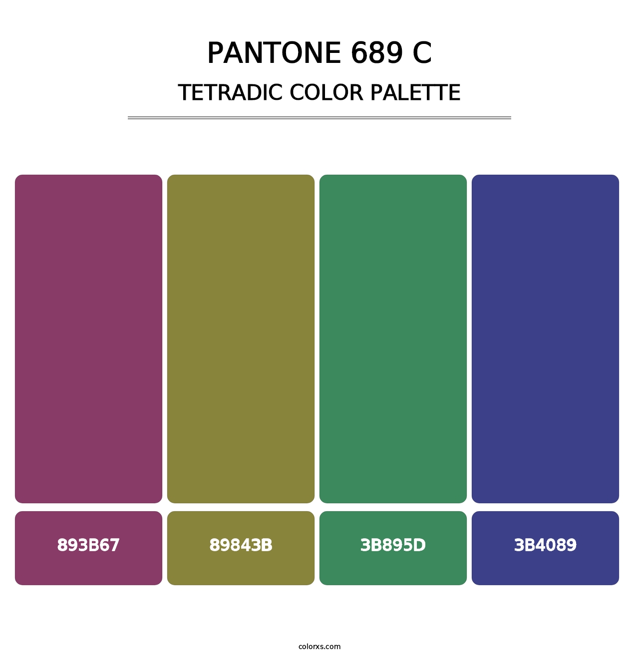 PANTONE 689 C - Tetradic Color Palette