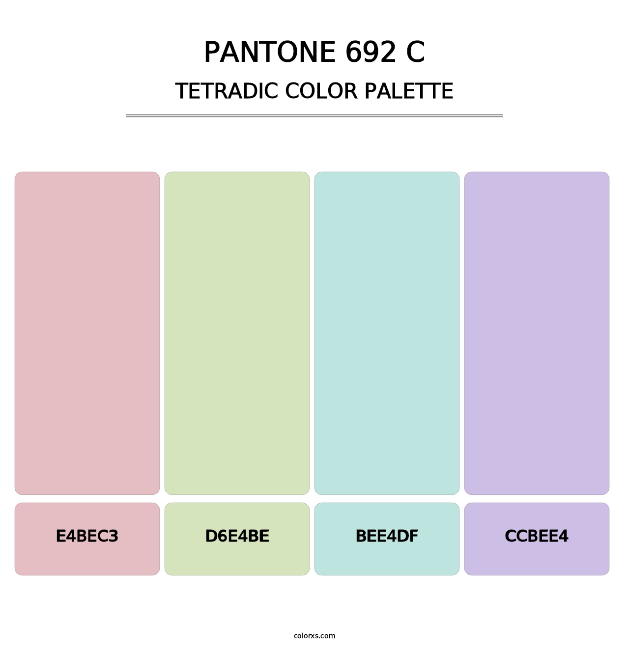 PANTONE 692 C - Tetradic Color Palette