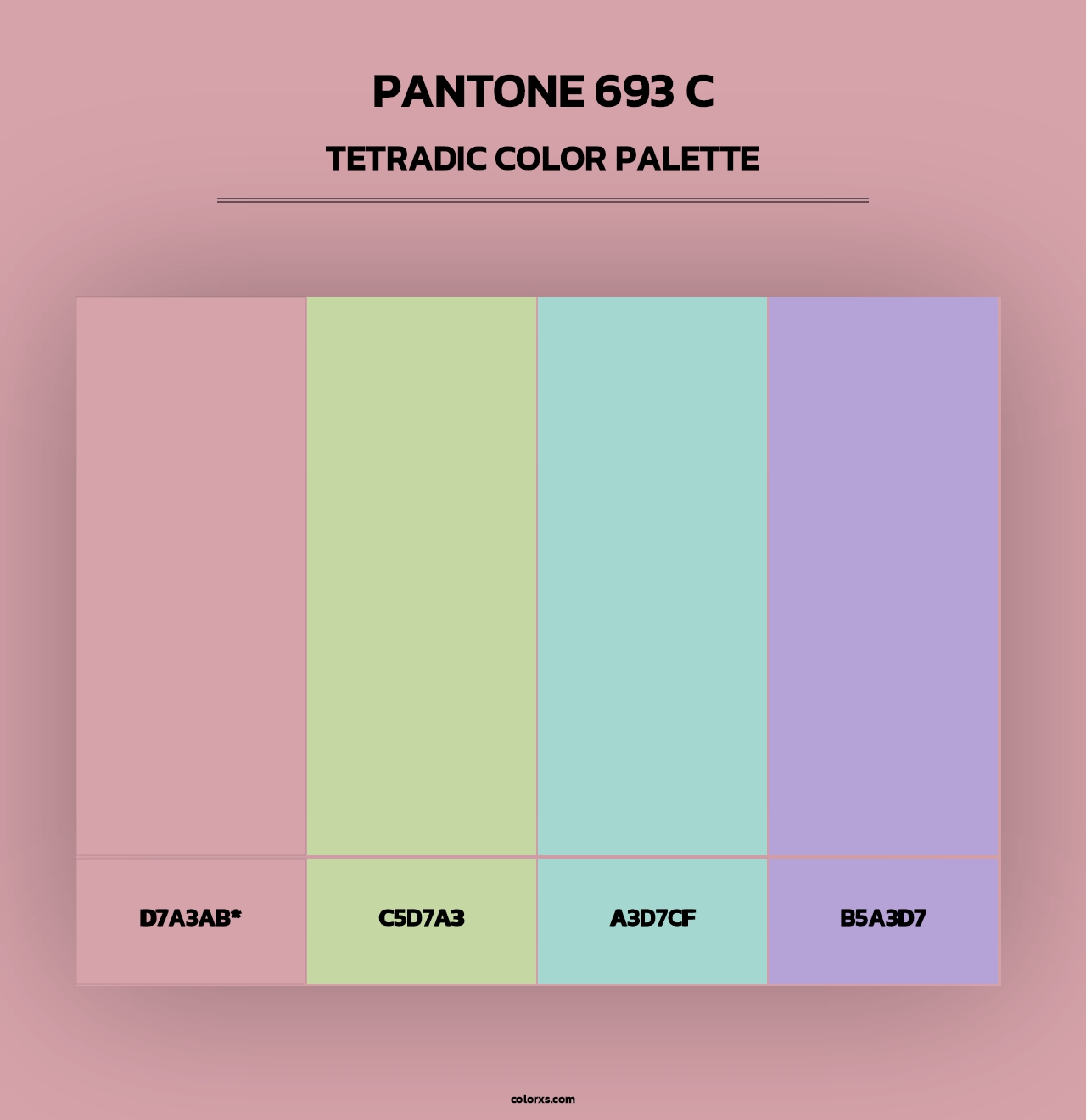 PANTONE 693 C - Tetradic Color Palette