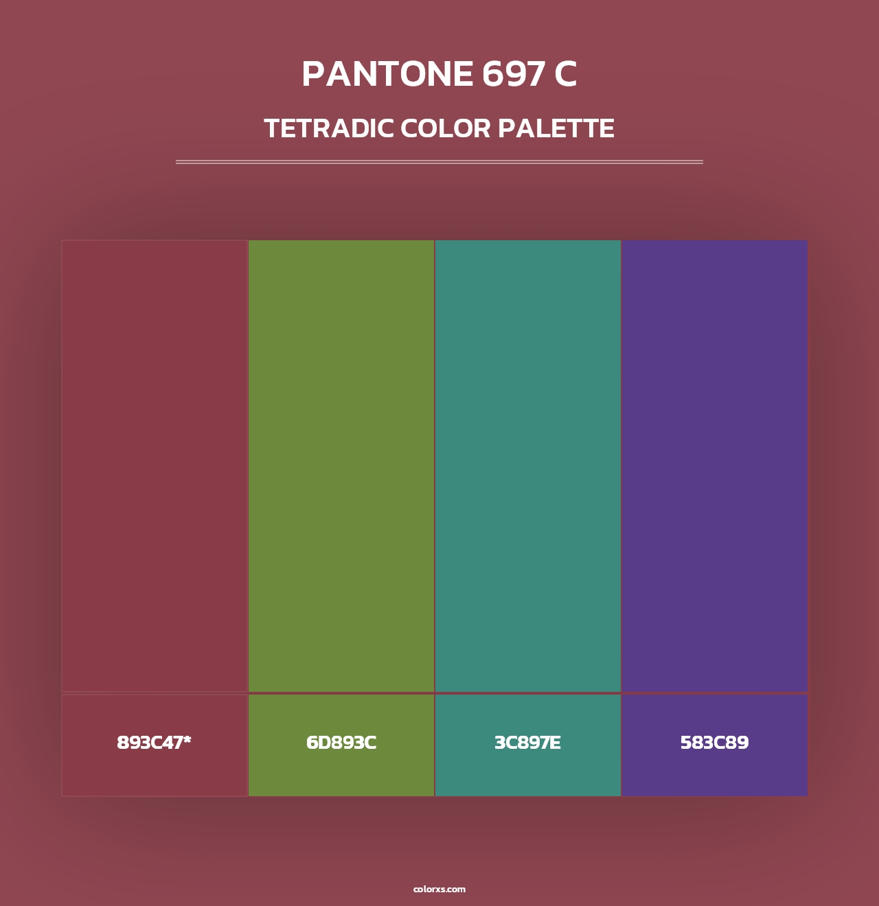 PANTONE 697 C - Tetradic Color Palette