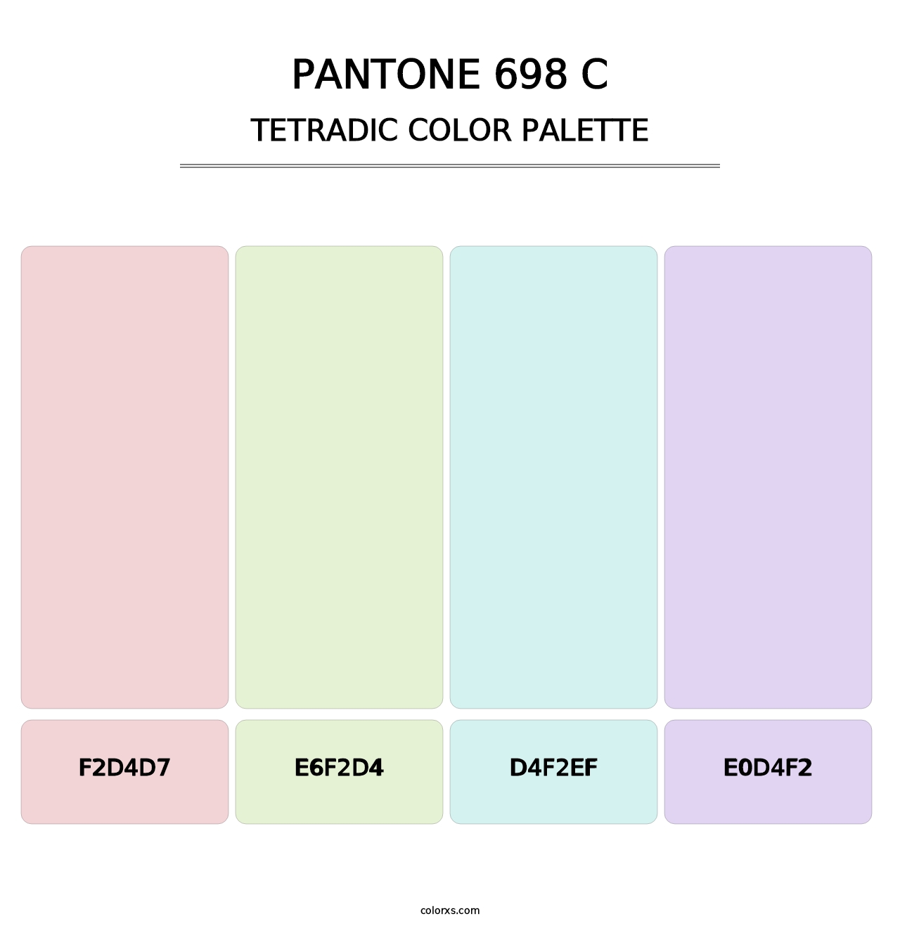 PANTONE 698 C - Tetradic Color Palette