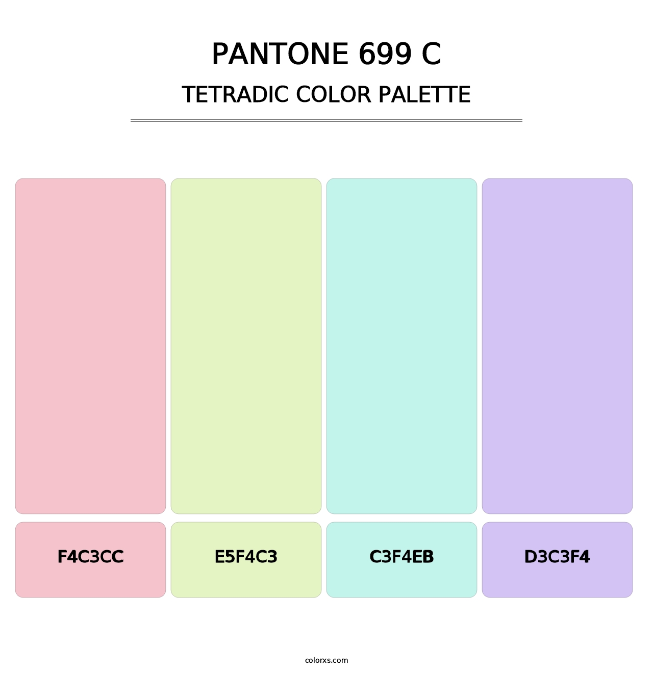 PANTONE 699 C - Tetradic Color Palette