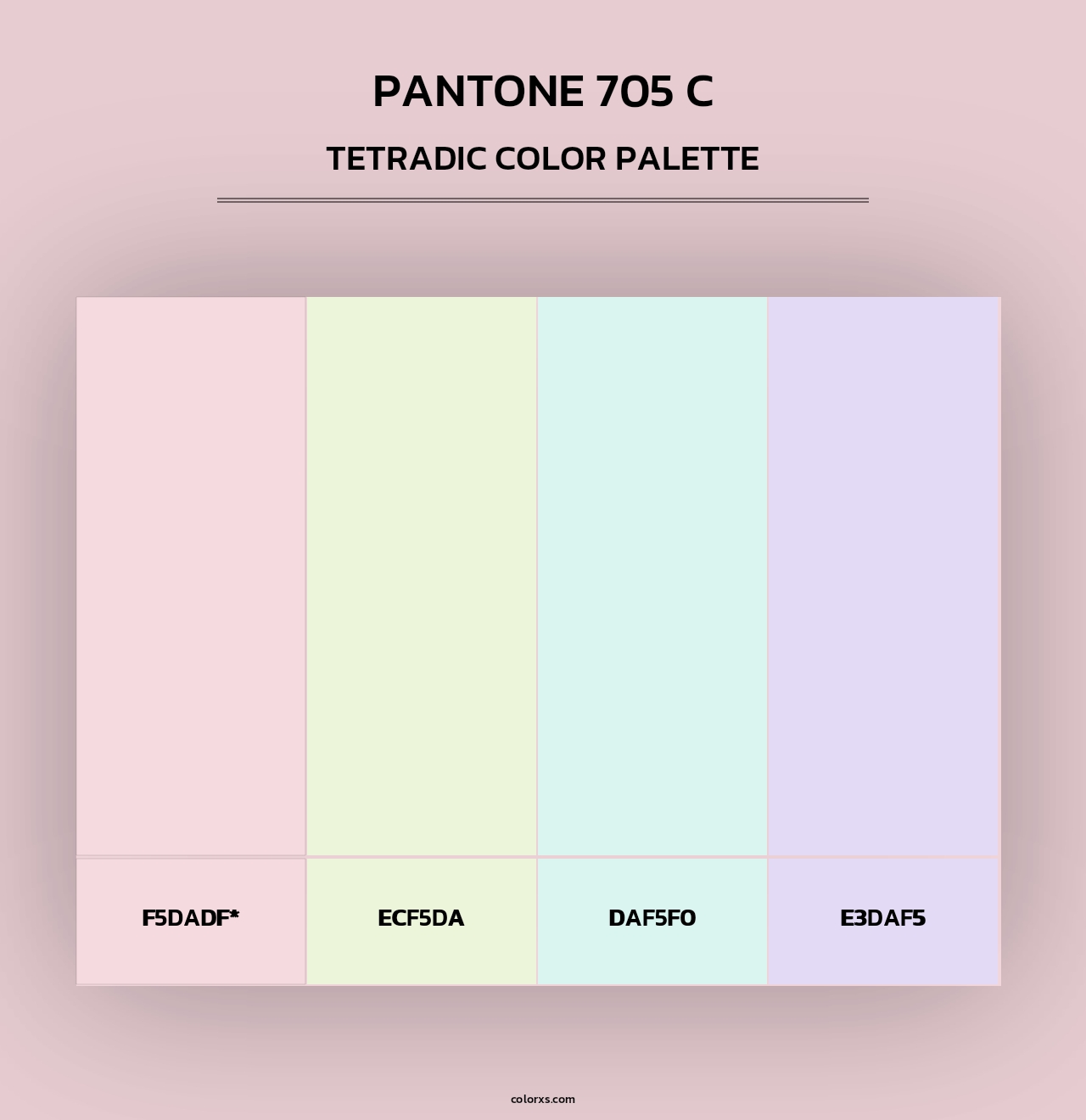 PANTONE 705 C - Tetradic Color Palette