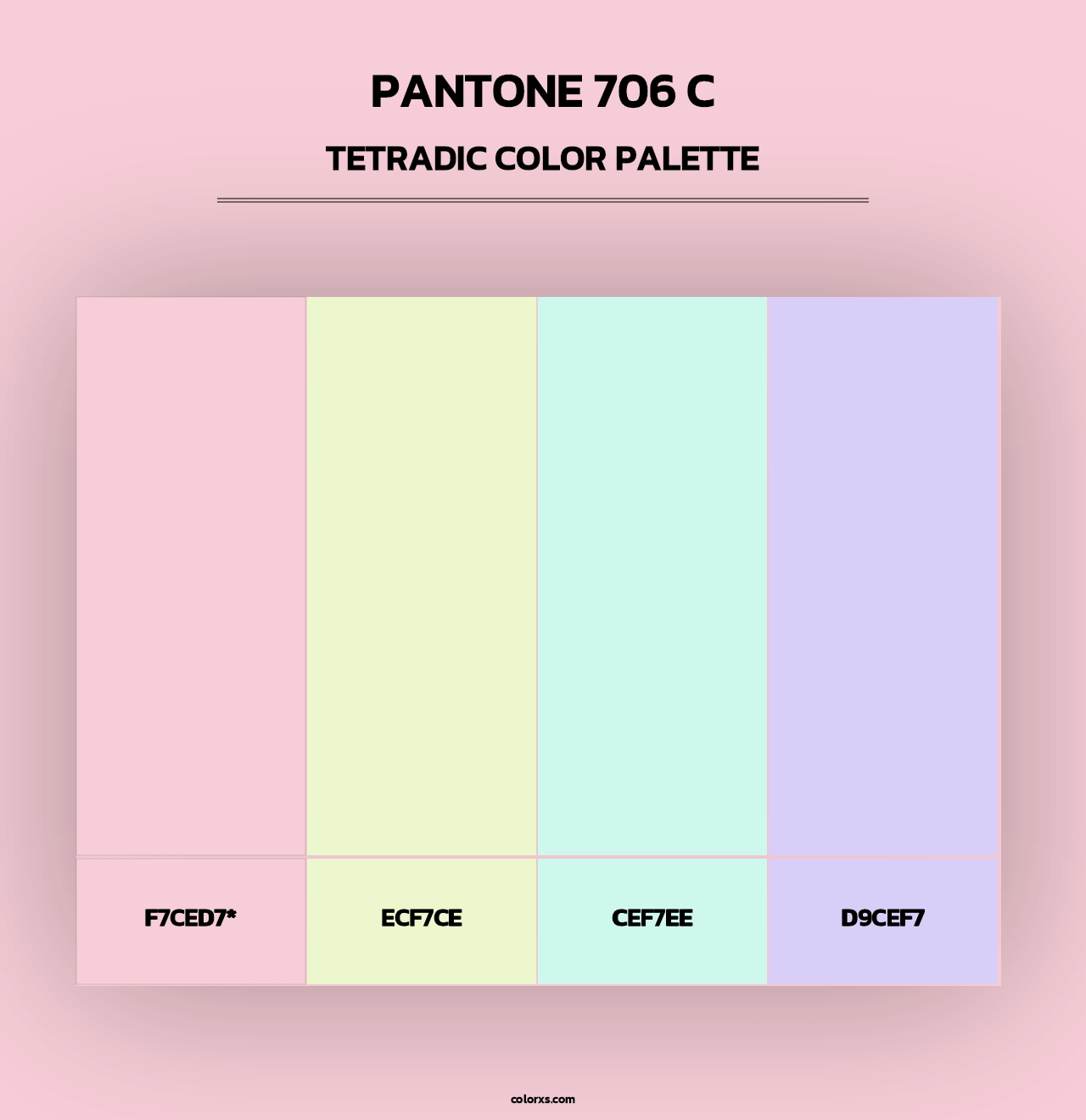 PANTONE 706 C - Tetradic Color Palette