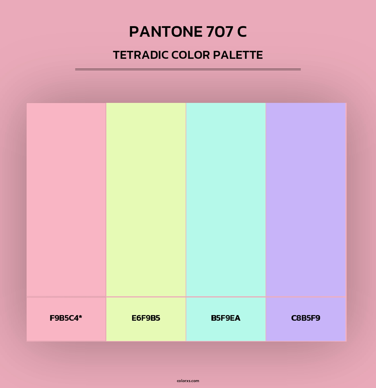PANTONE 707 C - Tetradic Color Palette